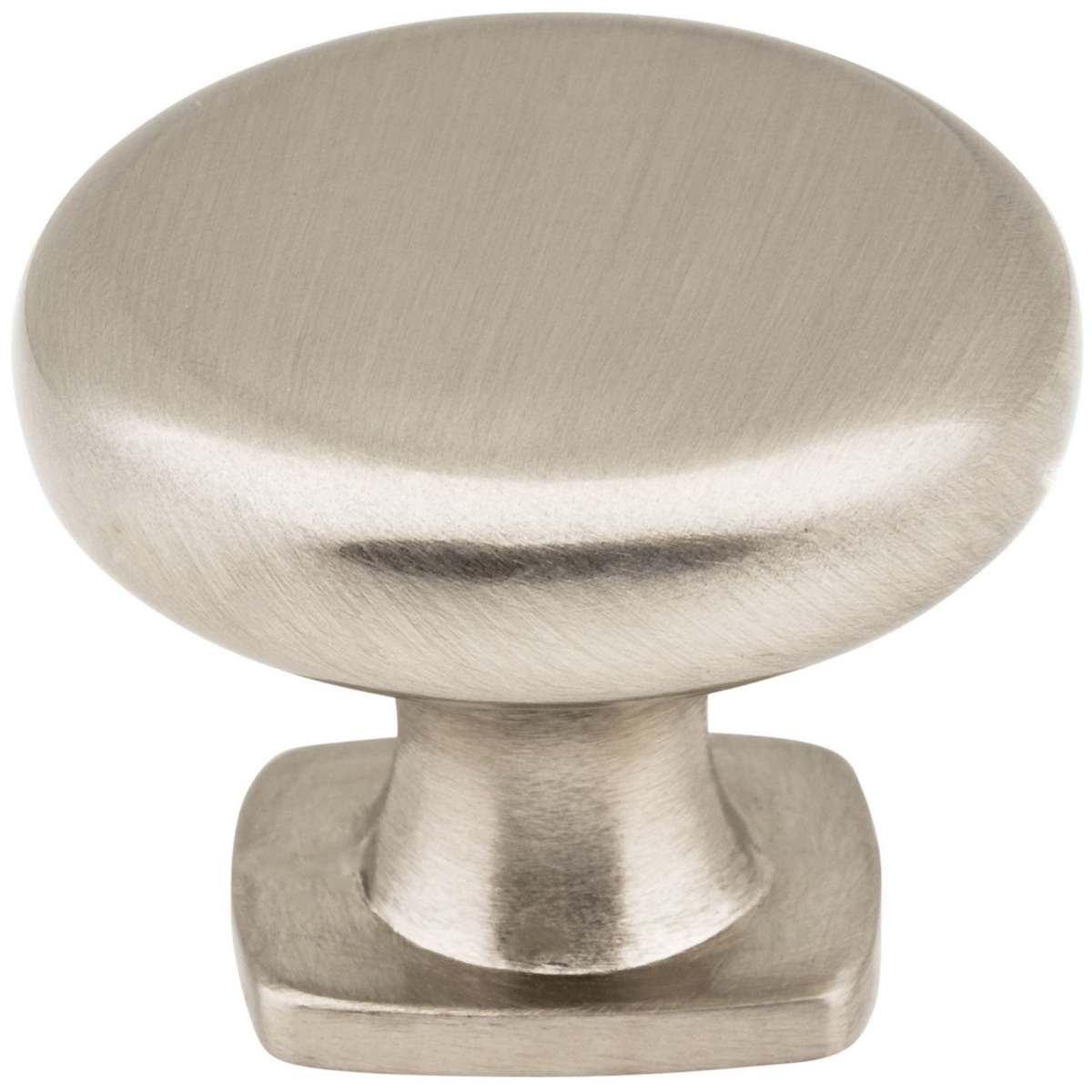 Jeffrey Alexander - MO6303NI - Belcastel 1 - 1-3/8" Traditional Classic Round Mushroom Cabinet Knob with Square Platform Base in Polished Nickel