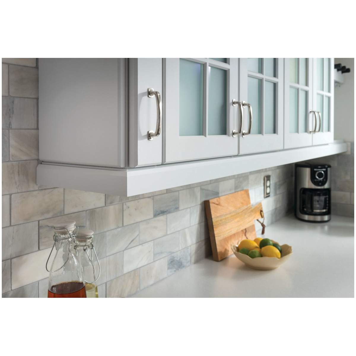 Jeffrey Alexander - MO6373-12PC - Belcastel 12" Center to Center Soft Square Appliance Handle / Appliance Pull with Square Feet in Polished Chrome