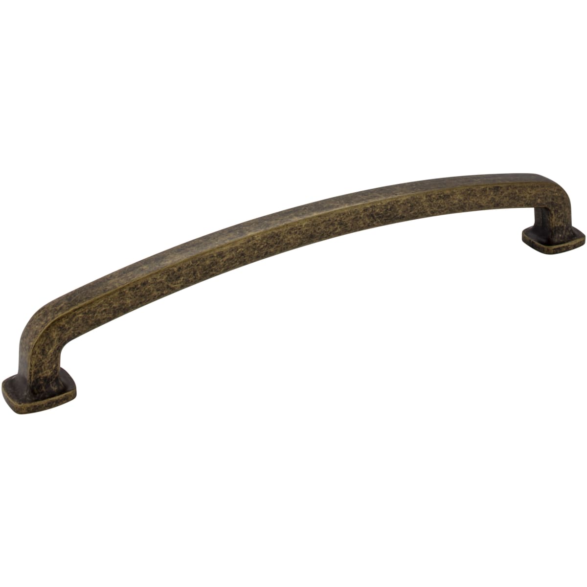 Jeffrey Alexander - MO6373-12ABM-D - Belcastel 12" Center to Center Soft Square Appliance Handle / Appliance Pull with Square Feet in Distressed Antique Brass