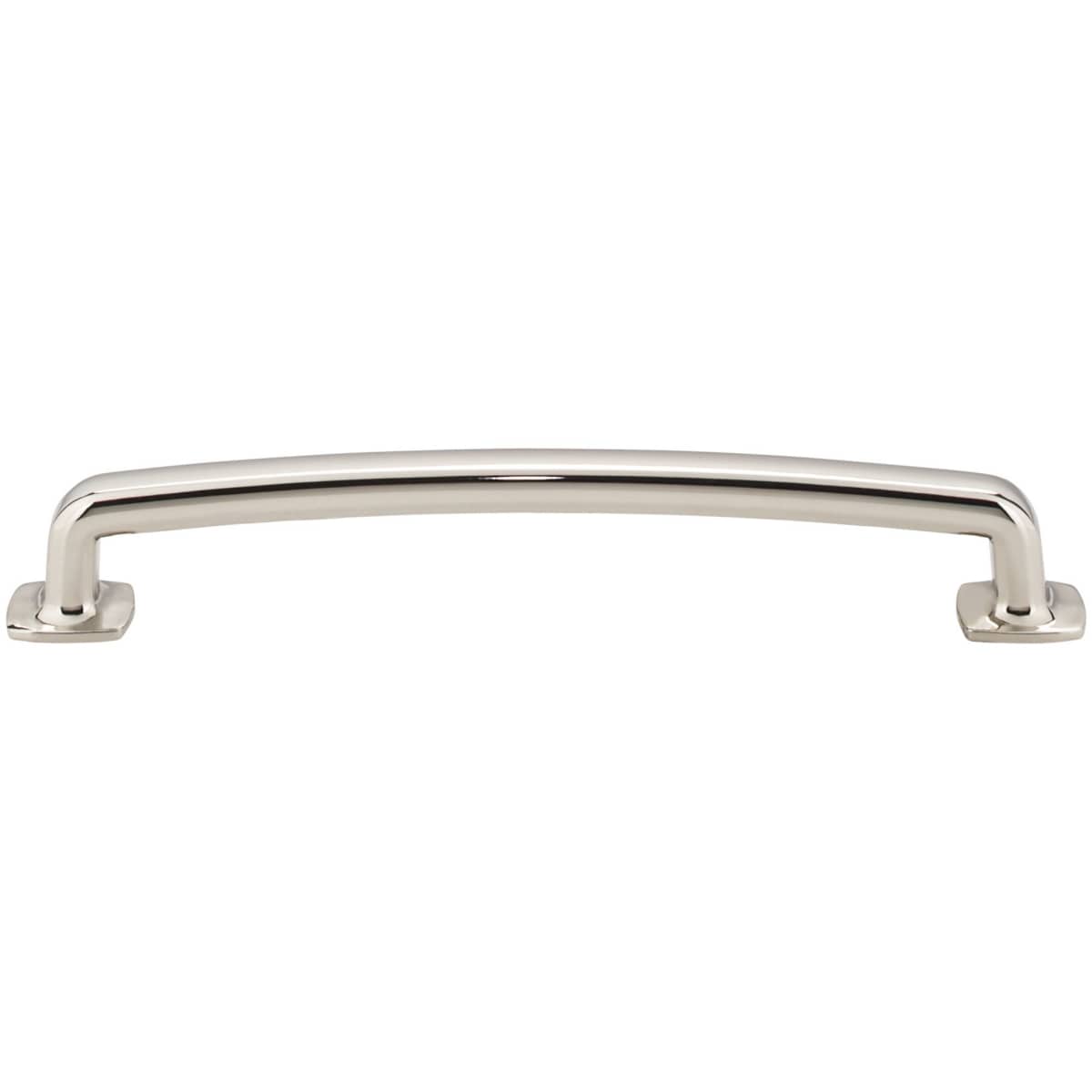 Jeffrey Alexander - MO6373-160NI - Belcastel One - 6-5/16" (160 mm) Center to Center Soft Square Cabinet Handle / Drawer Pull with Square Feet in Polished Nickel