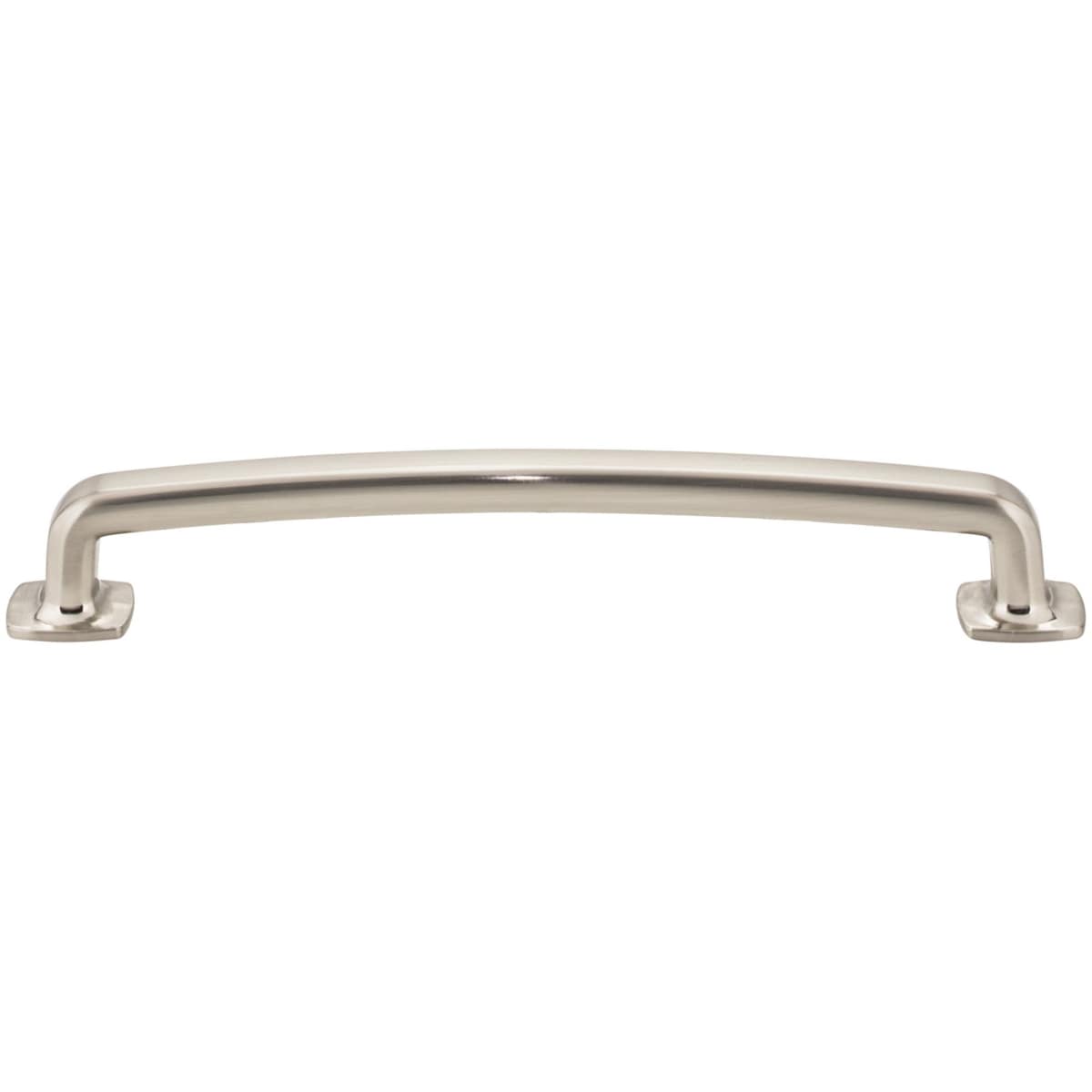 Jeffrey Alexander - MO6373-160NI - Belcastel One - 6-5/16" (160 mm) Center to Center Soft Square Cabinet Handle / Drawer Pull with Square Feet in Polished Nickel