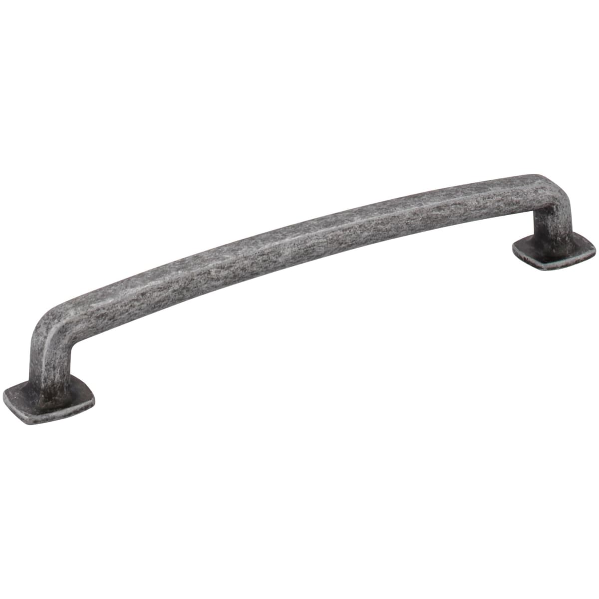Jeffrey Alexander - MO6373-160SIM-D - Belcastel One - 6-5/16" (160 mm) Center to Center Soft Square Cabinet Handle / Drawer Pull with Square Feet in Distressed Antique Silver