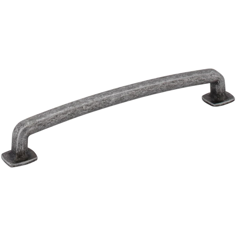 Jeffrey Alexander - MO6373-160SIM-D - Belcastel One - 6-5/16" (160 mm) Center to Center Soft Square Cabinet Handle / Drawer Pull with Square Feet in Distressed Antique Silver