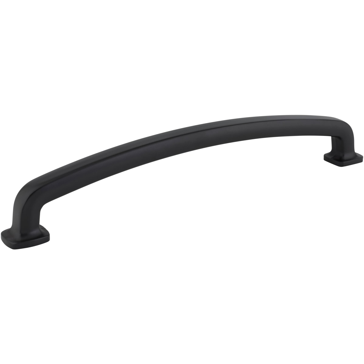 Jeffrey Alexander - MO6373-18MB - Belcastel 1 - 18" Center to Center Soft Square Appliance Handle / Appliance Pull with Square Feet in Matte Black