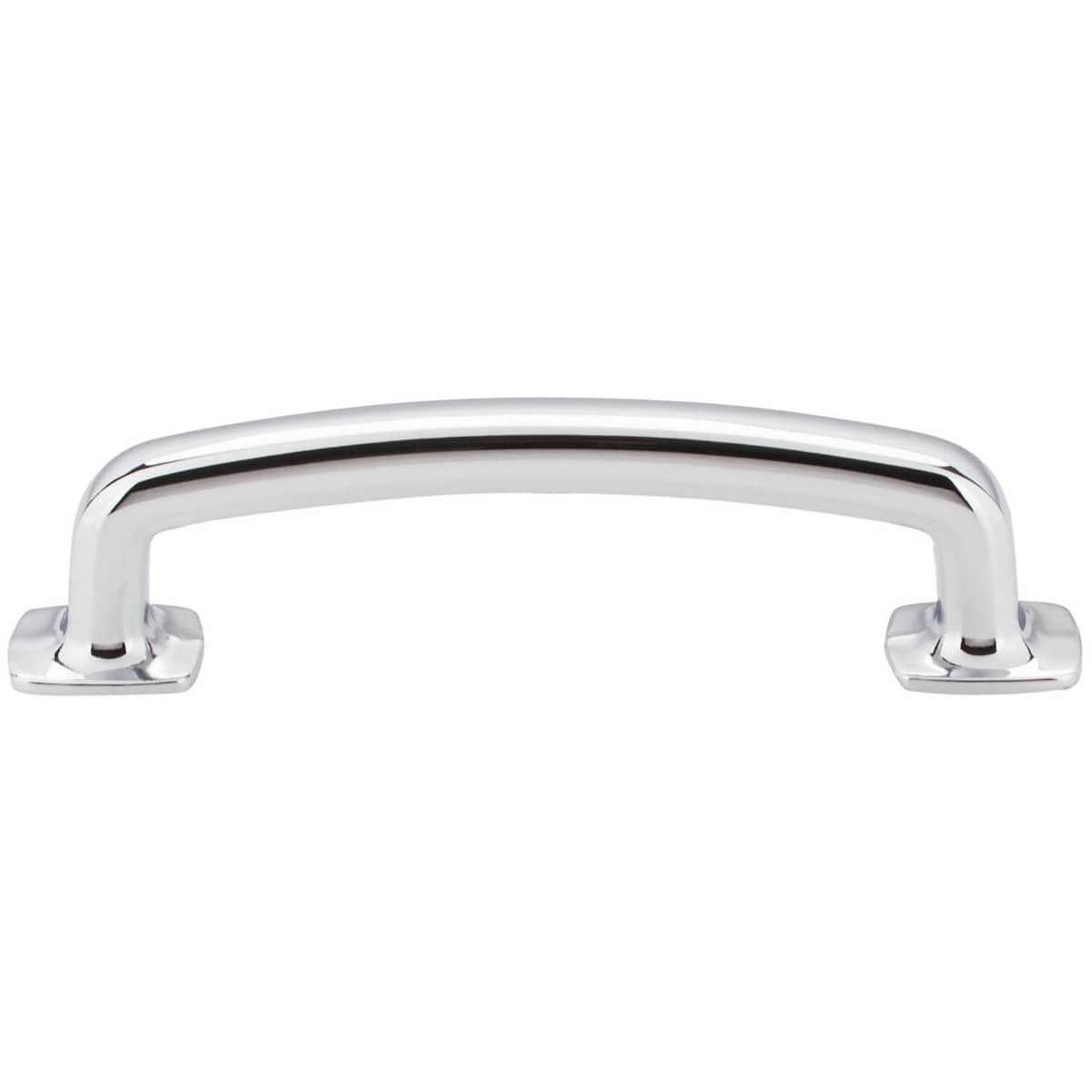 Jeffrey Alexander - MO6373SIM-D - Belcastel 1 - 3-3/4" (96 mm) Center to Center Soft Square Bold Cabinet Handle / Drawer Pull with Square Feet in Distressed Antique Silver