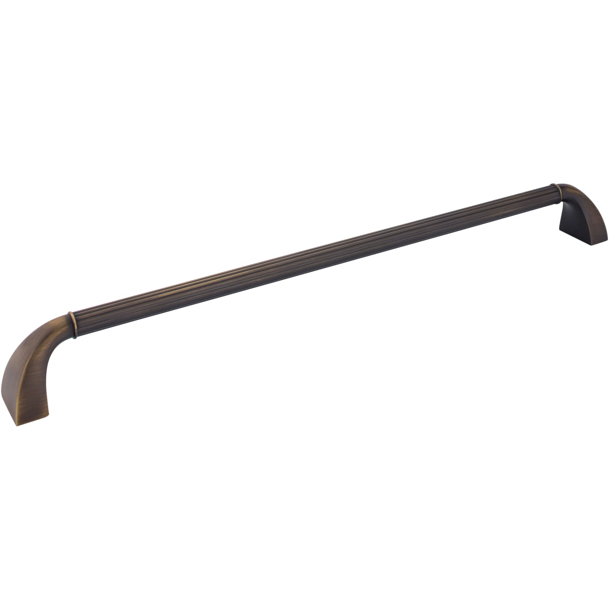Jeffrey Alexander - Z281-18ABSB - Cordova 18" Center to Center American Colonial Reeded Appliance Pull / Handle in Antique Brushed Satin Brass