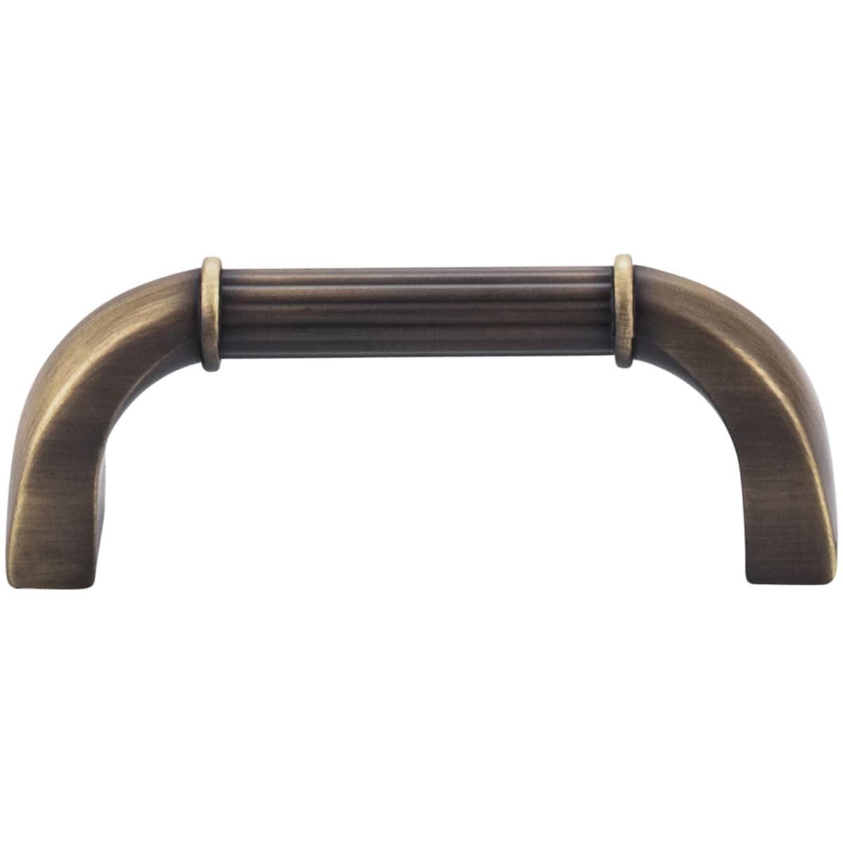 Jeffrey Alexander - Z281-SN - Cordova 3" Center to Center American Colonial Reeded Cabinet Handle / Drawer Pull in Satin Nickel