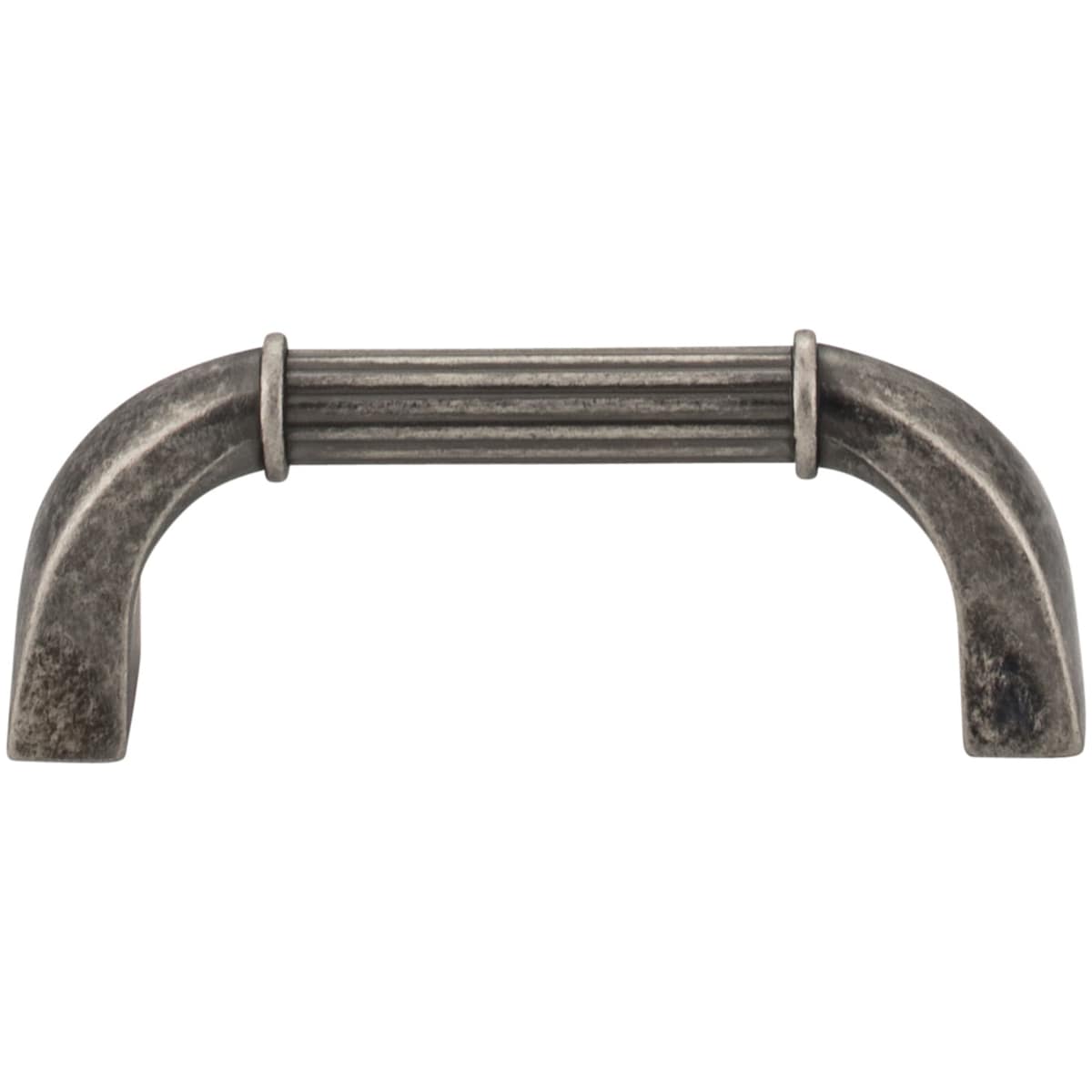 Jeffrey Alexander - Z281-SN - Cordova 3" Center to Center American Colonial Reeded Cabinet Handle / Drawer Pull in Satin Nickel