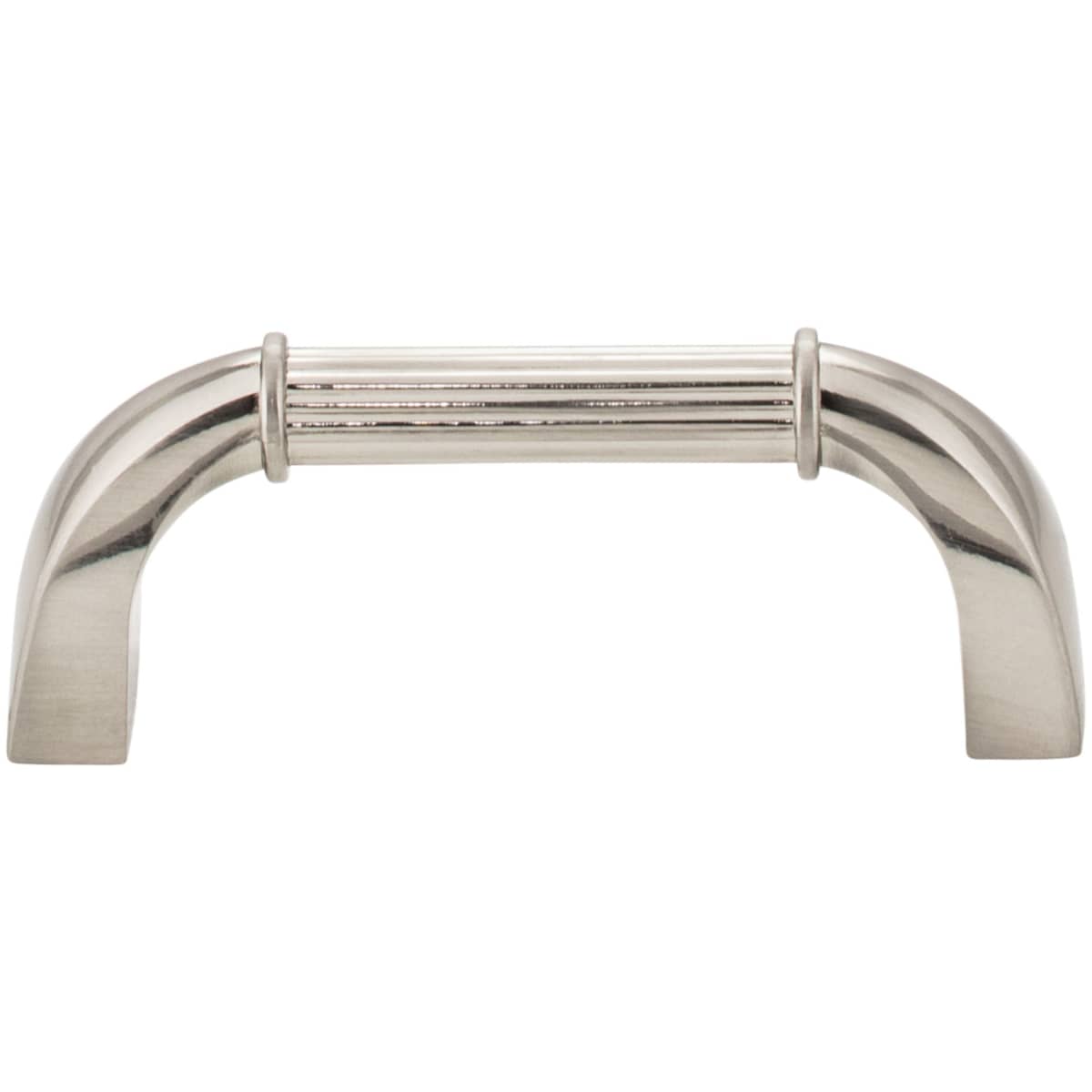 Jeffrey Alexander - Z281-SN - Cordova 3" Center to Center American Colonial Reeded Cabinet Handle / Drawer Pull in Satin Nickel
