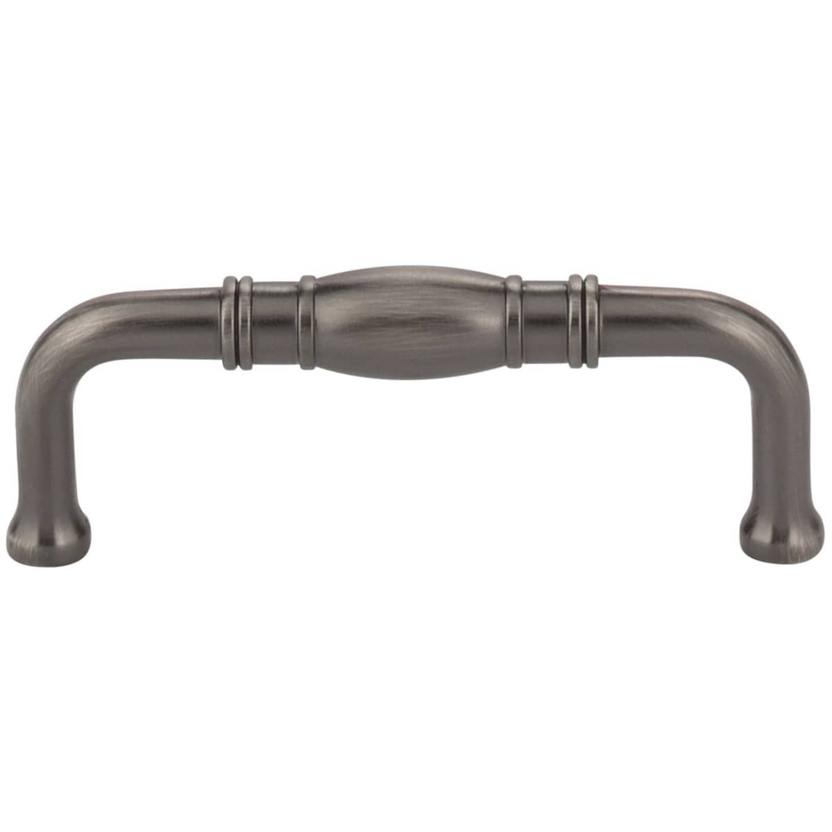 Jeffrey Alexander - Z290-3-DACM - Durham 3" Center to Center Traditional Knuckled Barrel Cabinet Handle / Drawer Pull in Gun Metal