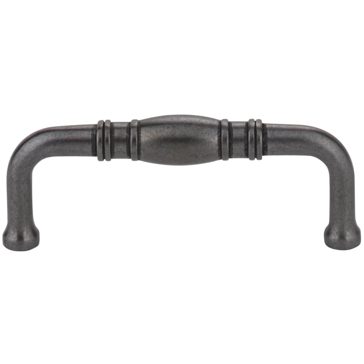 Jeffrey Alexander - Z290-3-DACM - Durham 3" Center to Center Traditional Knuckled Barrel Cabinet Handle / Drawer Pull in Gun Metal