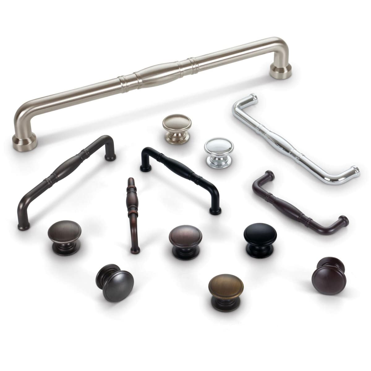 Jeffrey Alexander - Z290-3-DACM - Durham 3" Center to Center Traditional Knuckled Barrel Cabinet Handle / Drawer Pull in Gun Metal