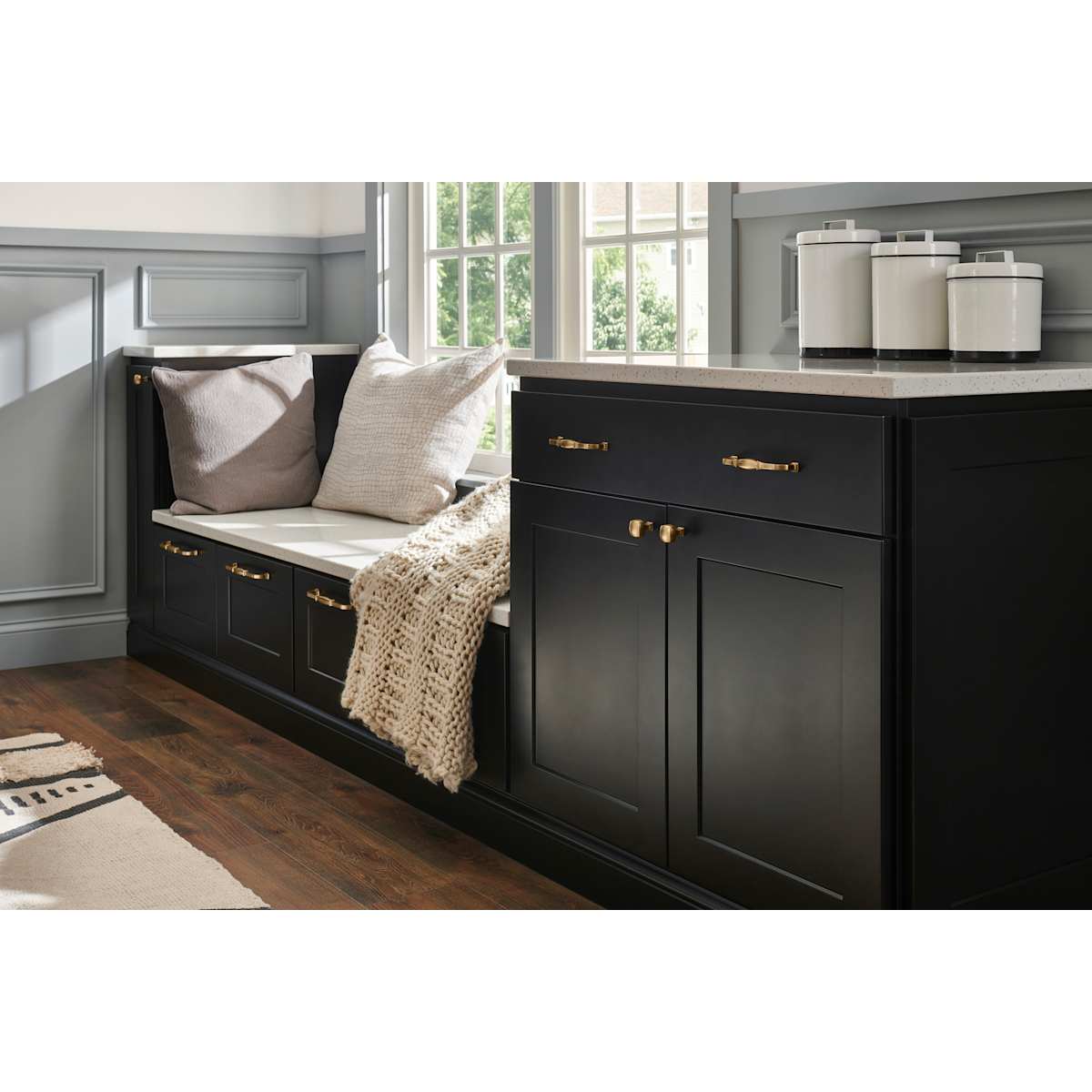 Jeffrey Alexander - 278-160BNBDL - Audrey 6-5/16" Center to Center Elegant Regency Traditional Cabinet Handle / Drawer Pull in Brushed Pewter