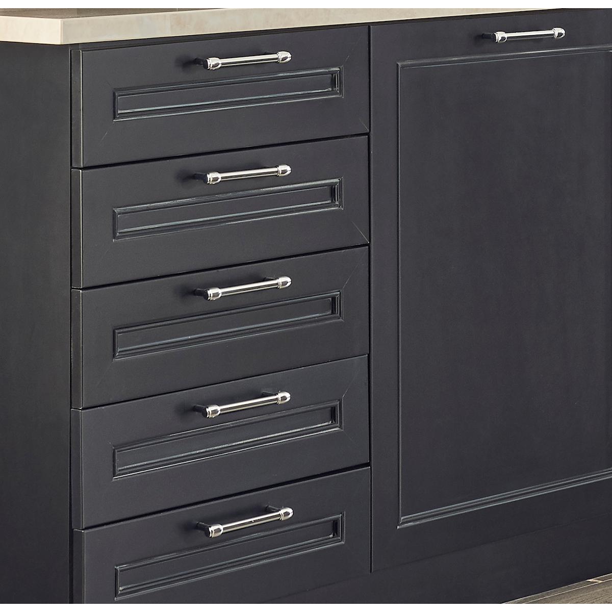 Jeffrey Alexander - 885-224SN - Hayworth 8-13/16" (224mm) Center to Center Modern Industrial Pipe Bar Cabinet Handle / Drawer Bar Pull in Satin Nickel