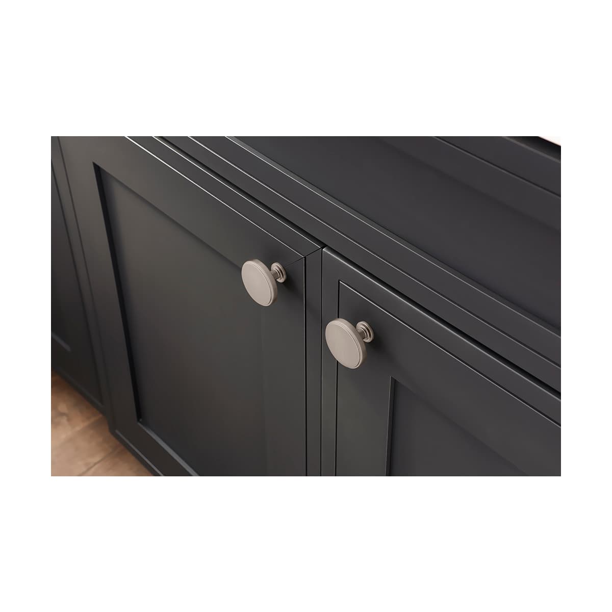 Jeffrey Alexander - 171BNBDL - Richard 1-1/4" Small Flat Round Contemporary Cabinet Knob / Drawer Knob in Brushed Pewter