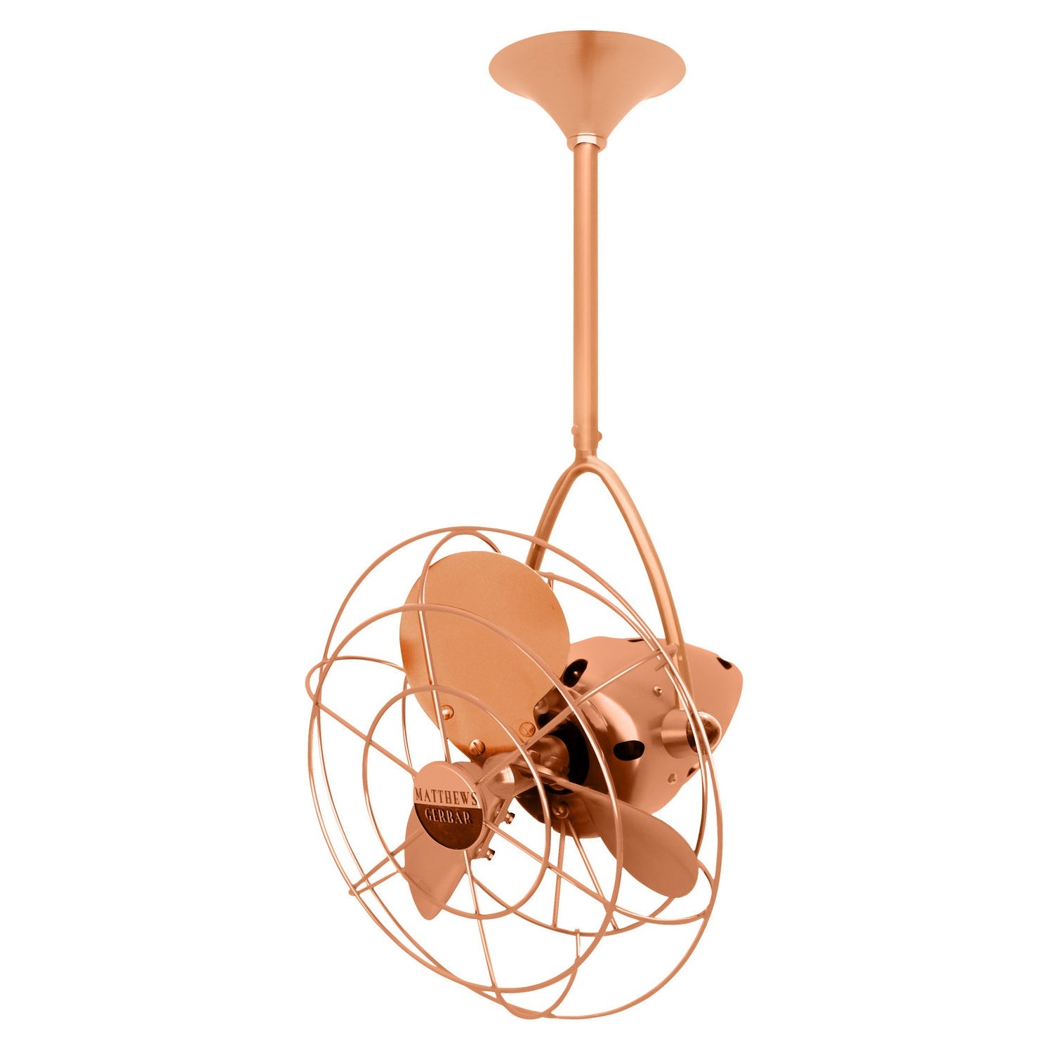 Matthews Fan Company - JD-BRCP-MTL - 16"Ceiling Fan - Jarold Direcional - Brushed Copper