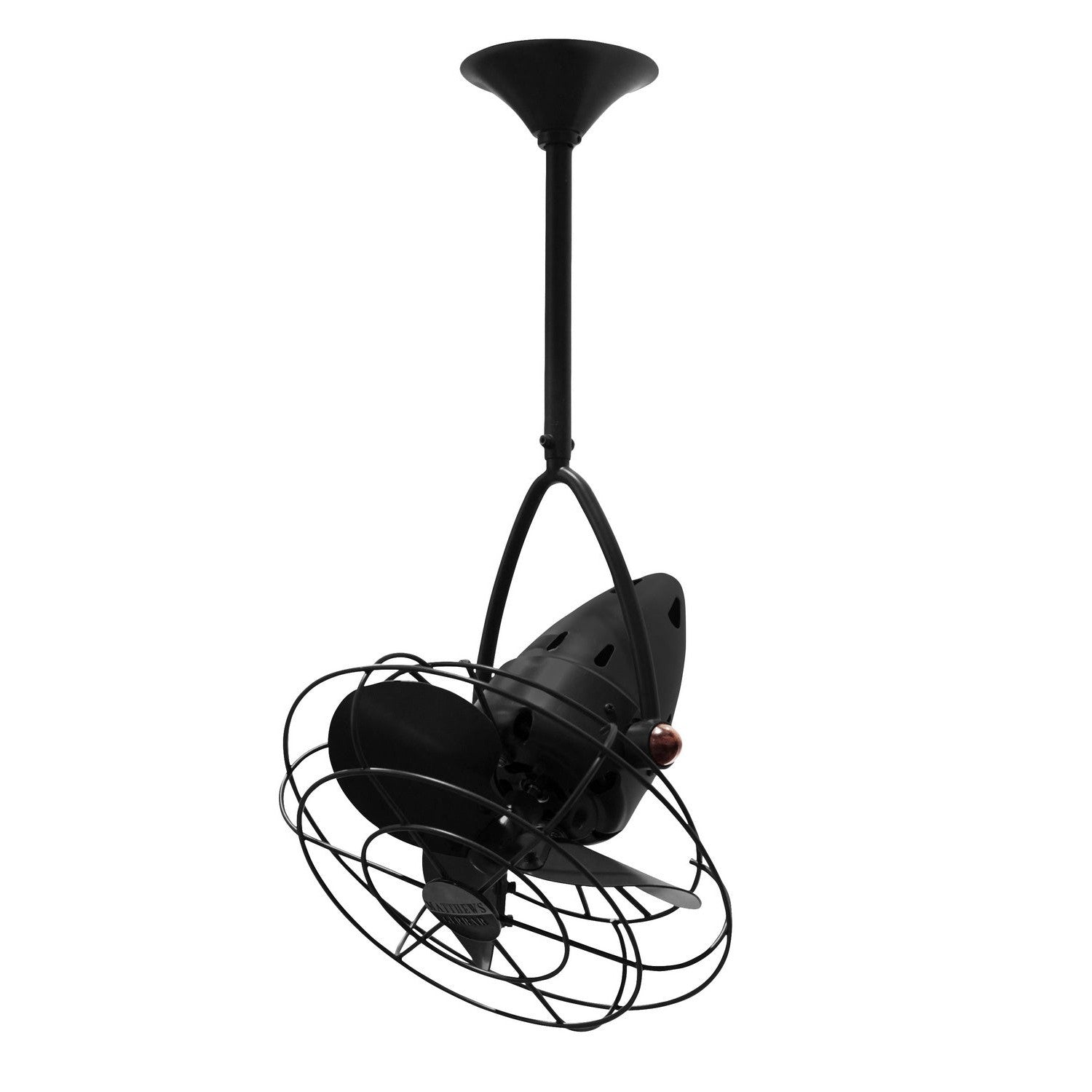 Matthews Fan Company - JD-BK-MTL - 16"Ceiling Fan - Jarold Direcional - Matte Black