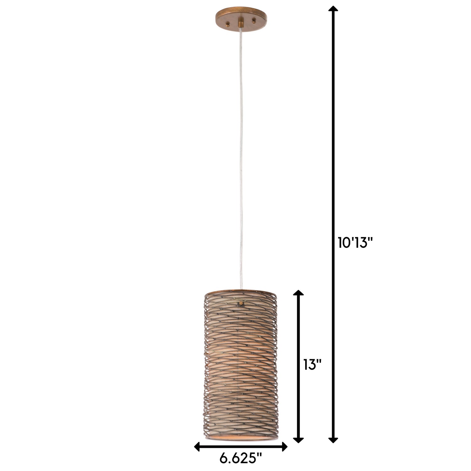 Varaluz - 241M01HO - One Light Mini Pendant - Flow - Hammered Ore