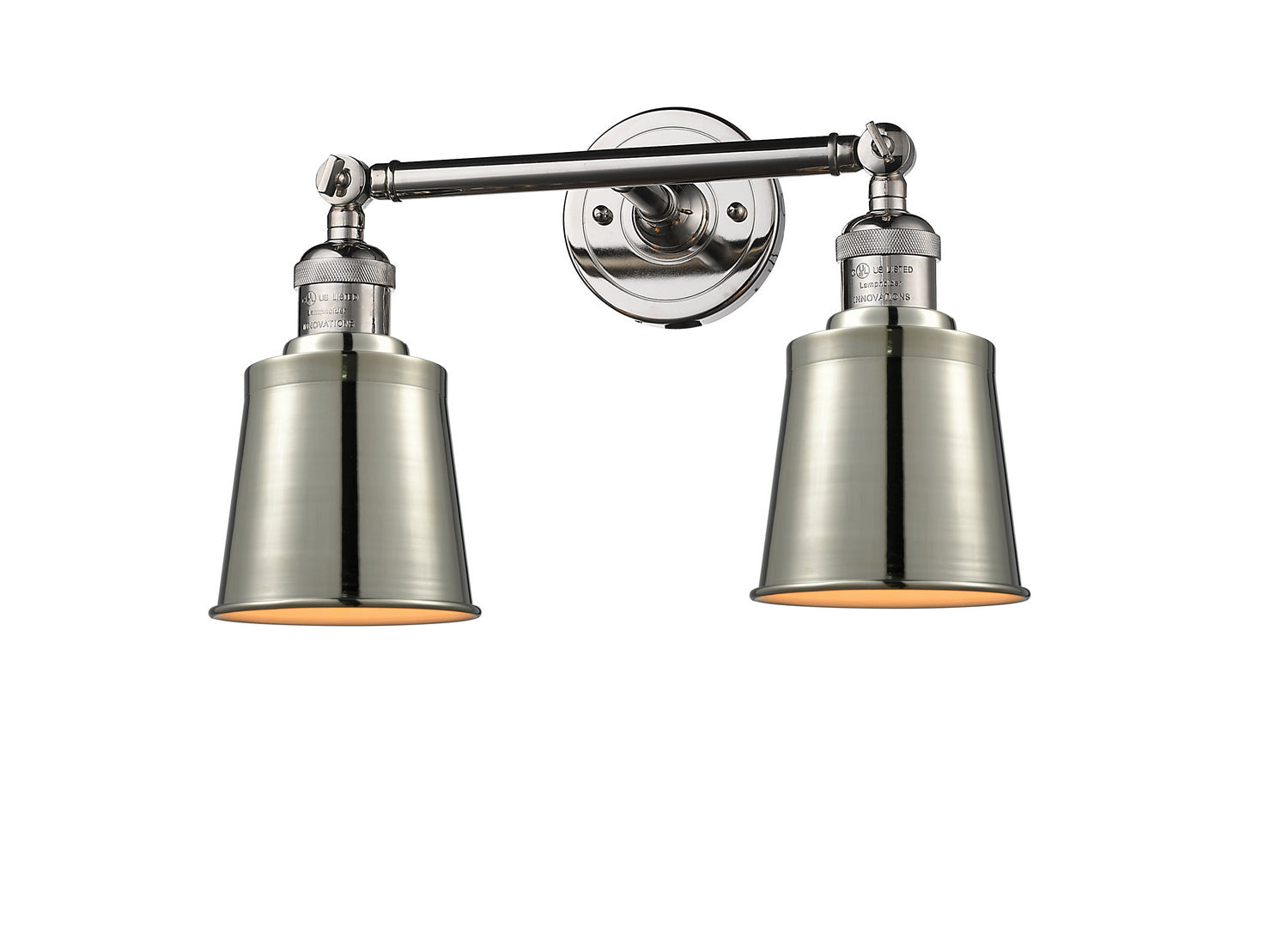 Innovations - 208L-PN-M9 - Two Light Bath Vanity - Franklin Restoration - Polished Nickel