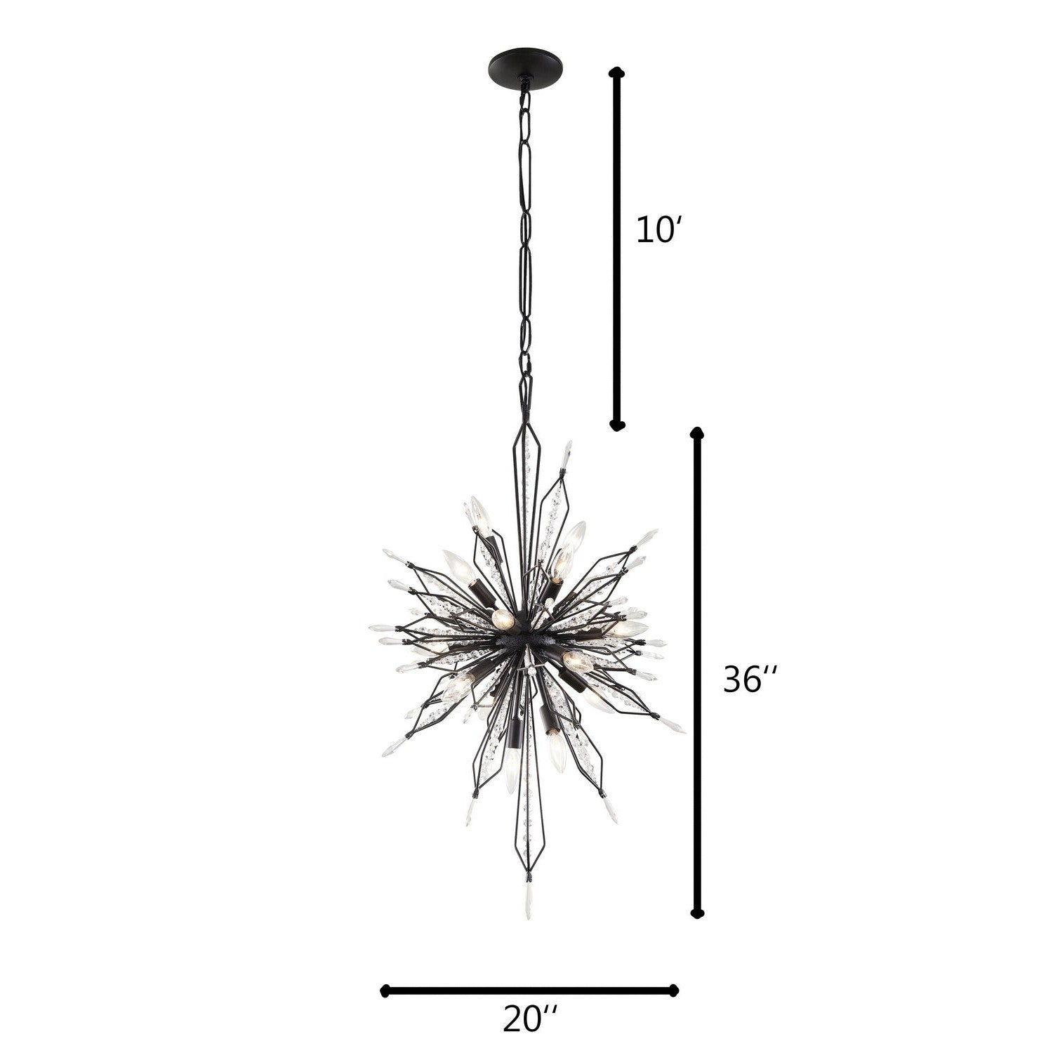 Varaluz - 311F16CB - 16 Light Foyer Pendant - Orbital - Carbon