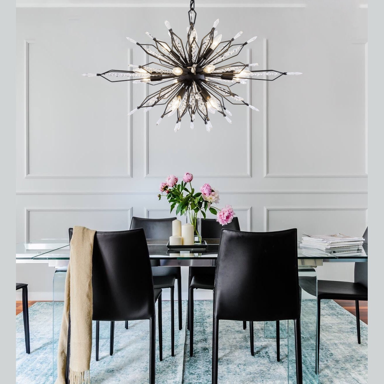 Varaluz - 311N16CB - 16 Light Linear Pendant - Orbital - Carbon