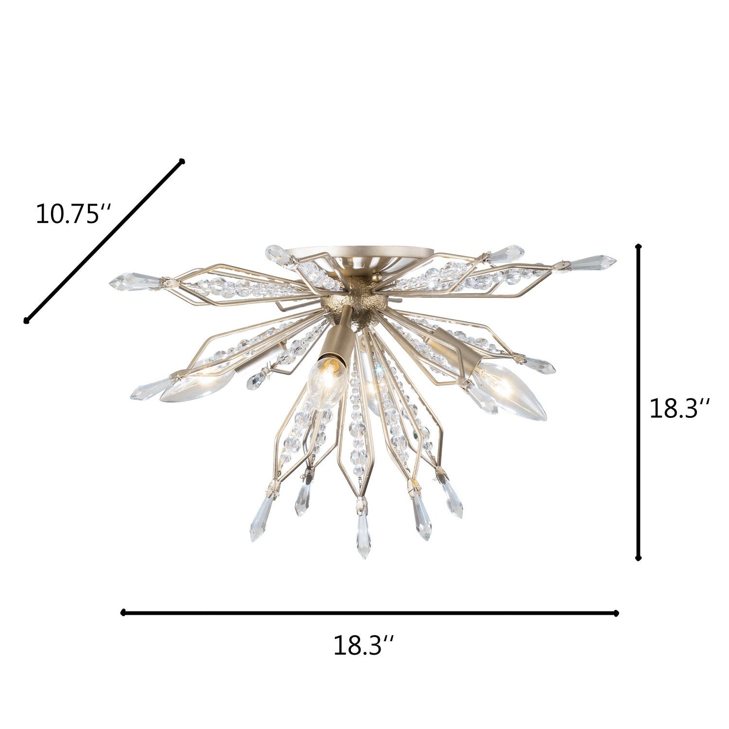Varaluz - 311S04GD - Four Light Wall/Ceiling Light - Orbital - Gold Dust