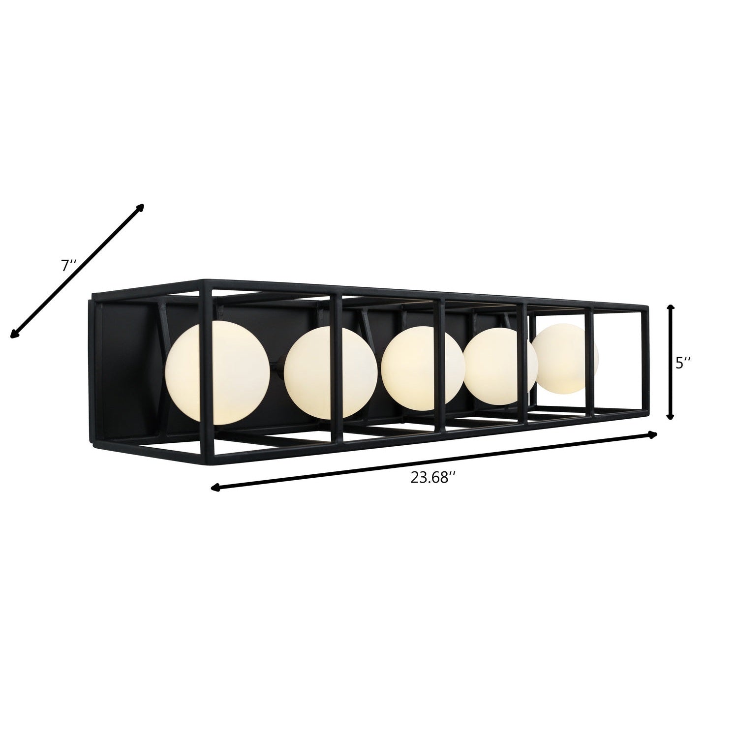 Varaluz - 325B05CBHG - Five Light Bath - Plaza - Carbon/Havana Gold