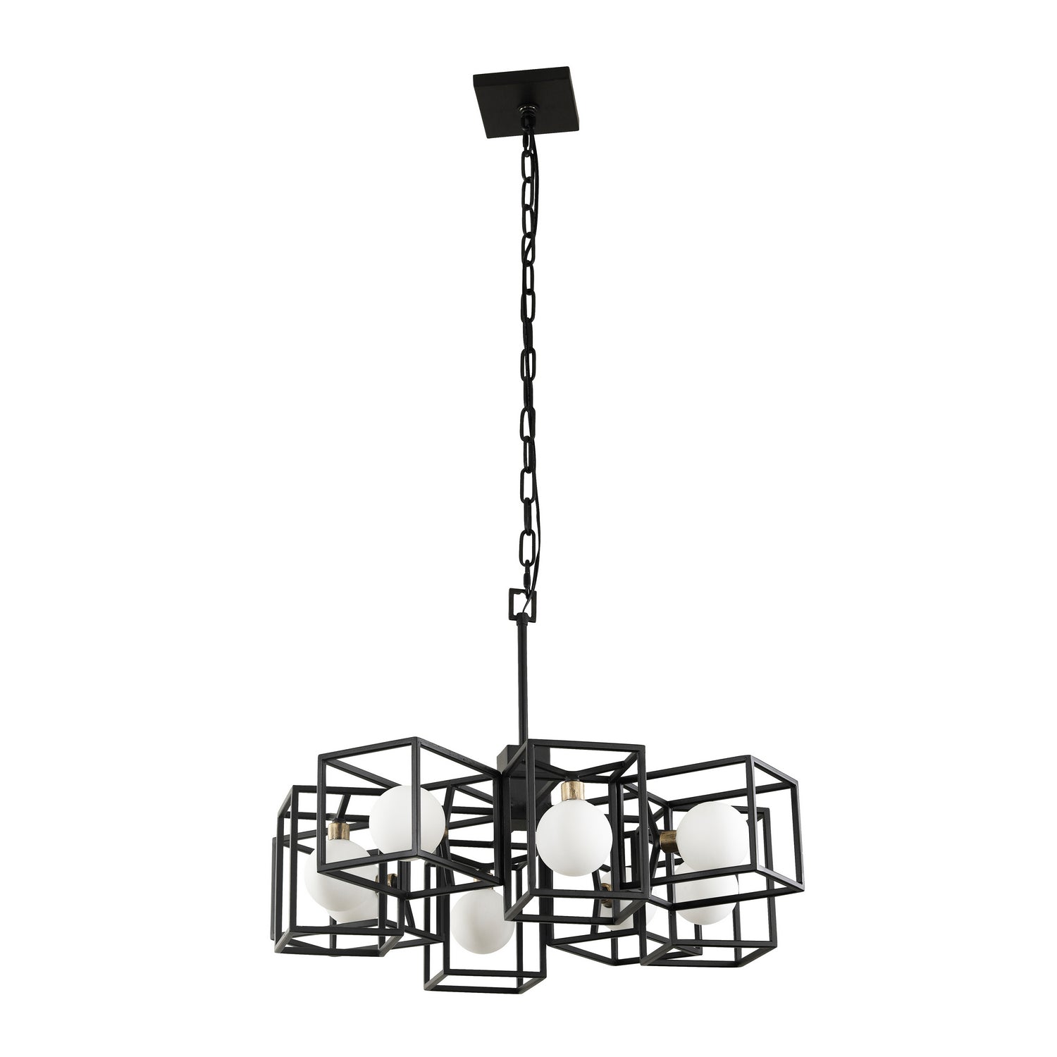 Varaluz - 325C08CBHG - Eight Light Pendant - Plaza - Carbon/Havana Gold