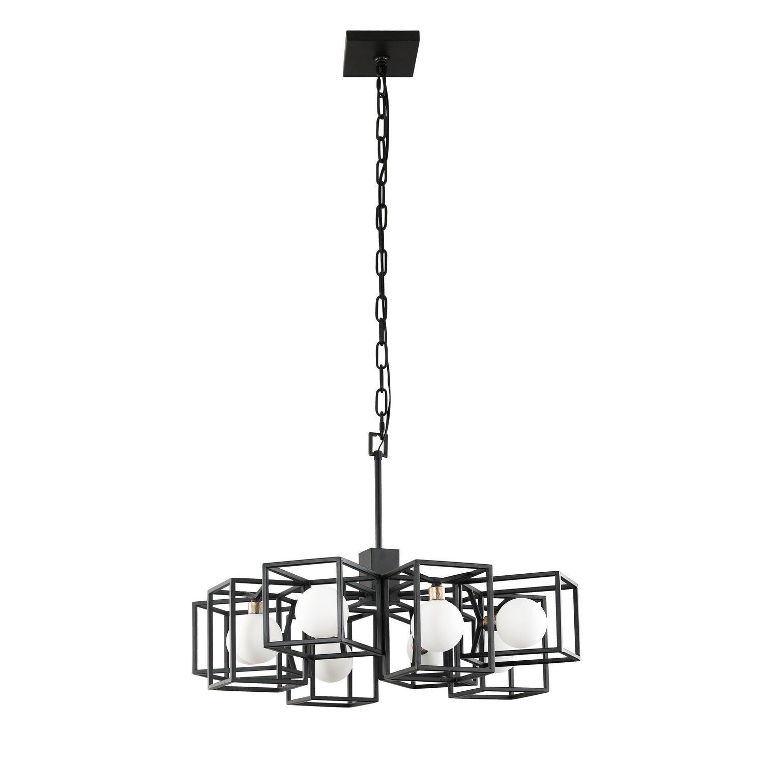 Varaluz - 325C08CBHG - Eight Light Pendant - Plaza - Carbon/Havana Gold