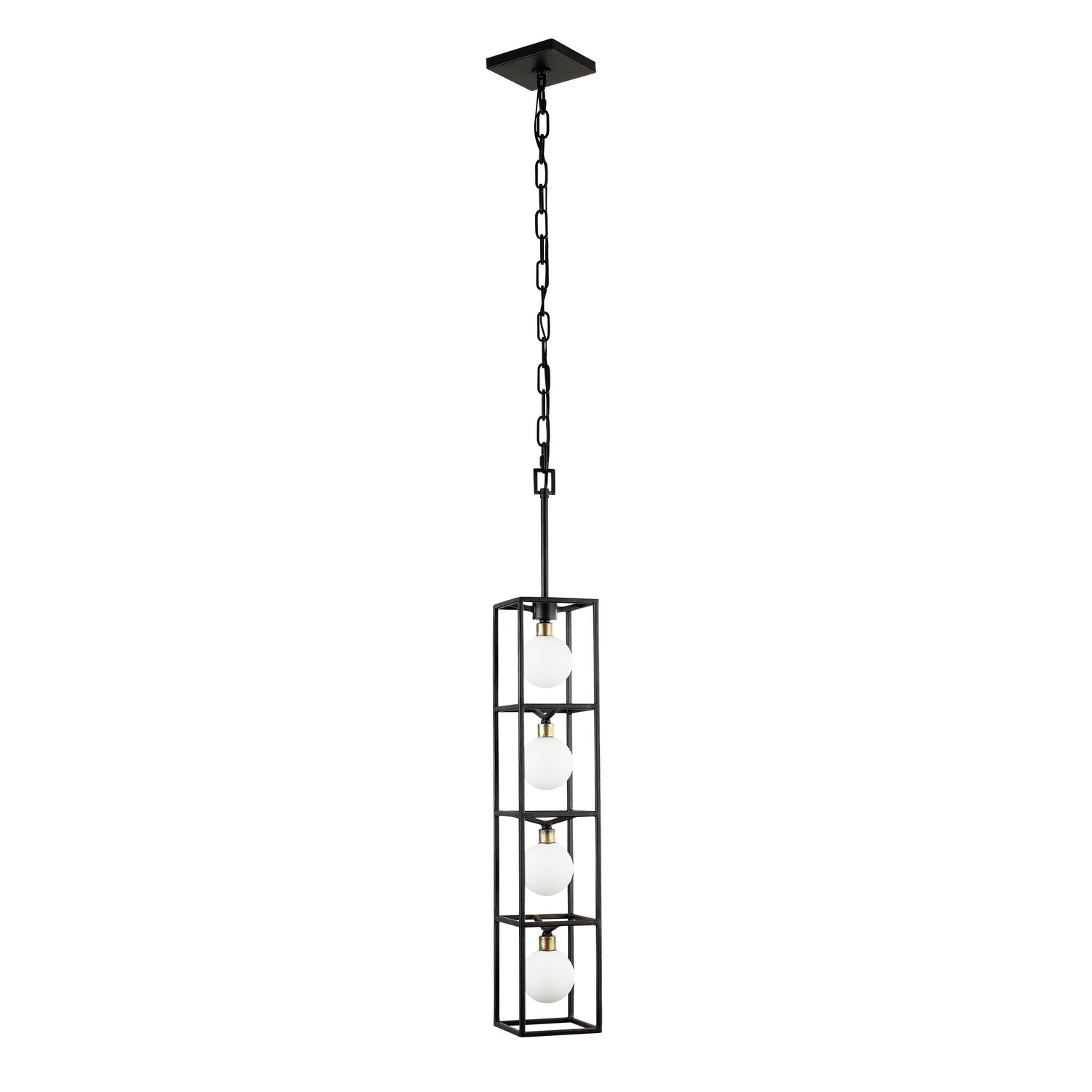 Varaluz - 325F04CBHG - Four Light Foyer Pendant - Plaza - Carbon/Havana Gold