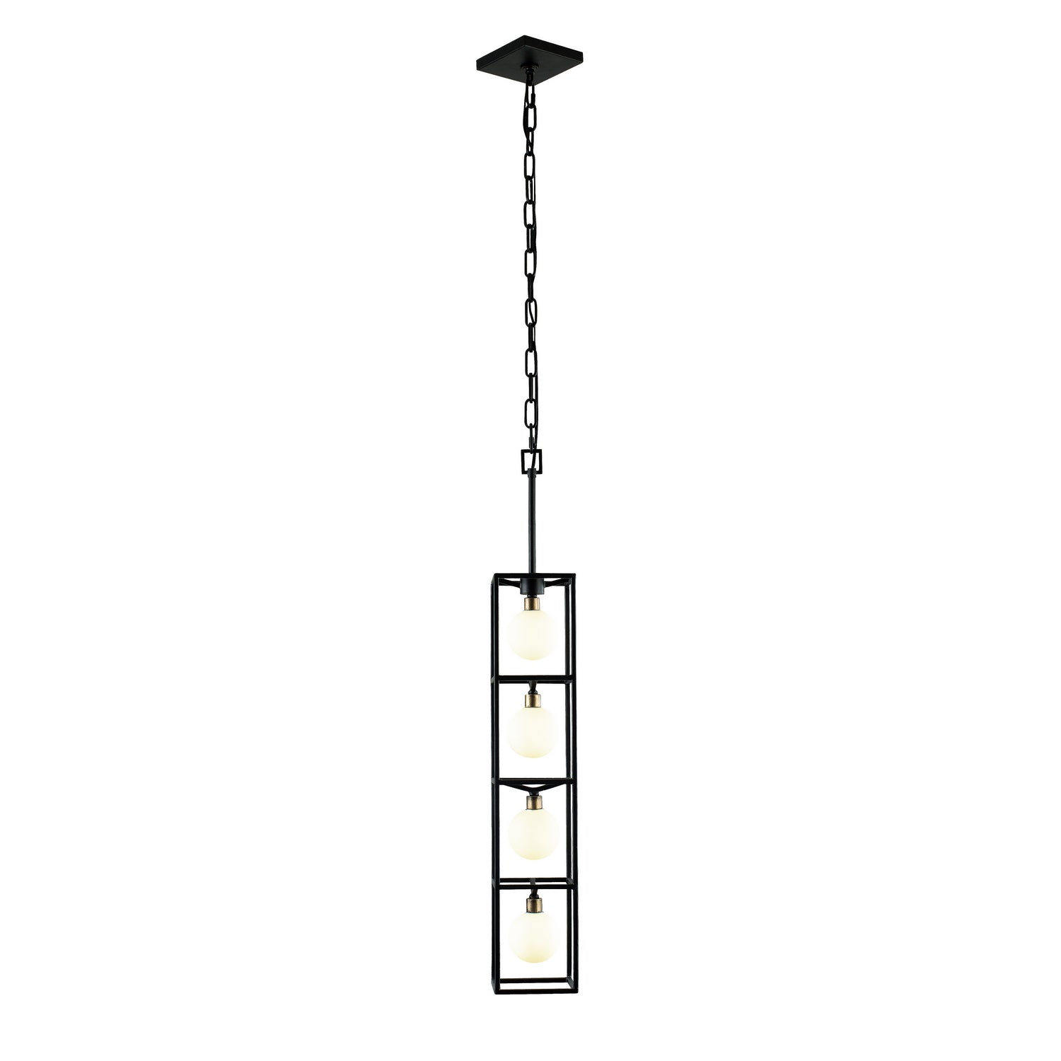 Varaluz - 325F04CBHG - Four Light Foyer Pendant - Plaza - Carbon/Havana Gold