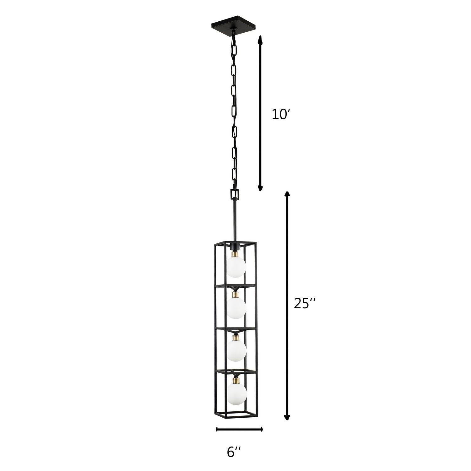 Varaluz - 325F04CBHG - Four Light Foyer Pendant - Plaza - Carbon/Havana Gold