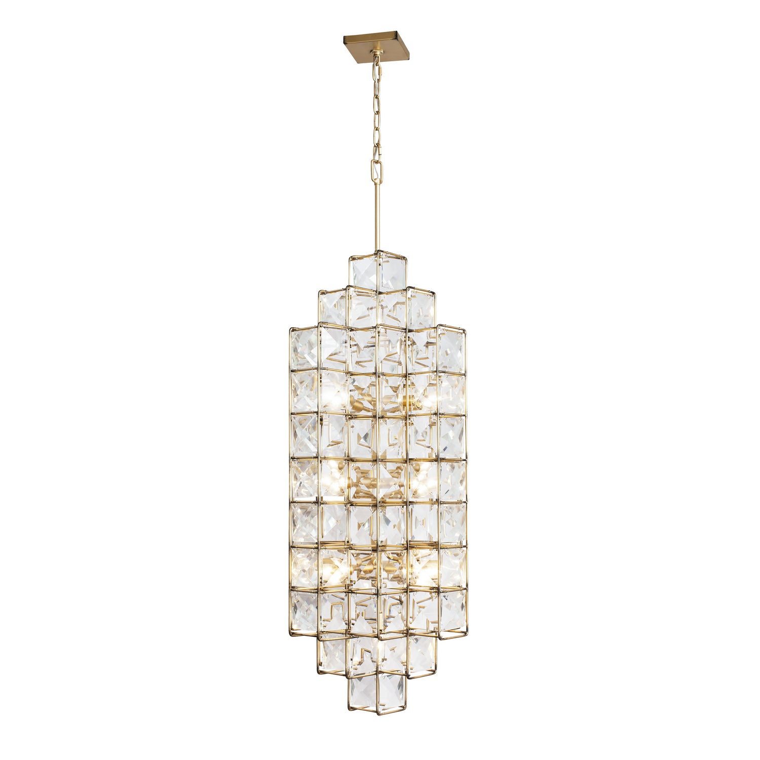 Varaluz - 329F14CG - 14 Light Foyer Pendant - Cubic - Calypso Gold