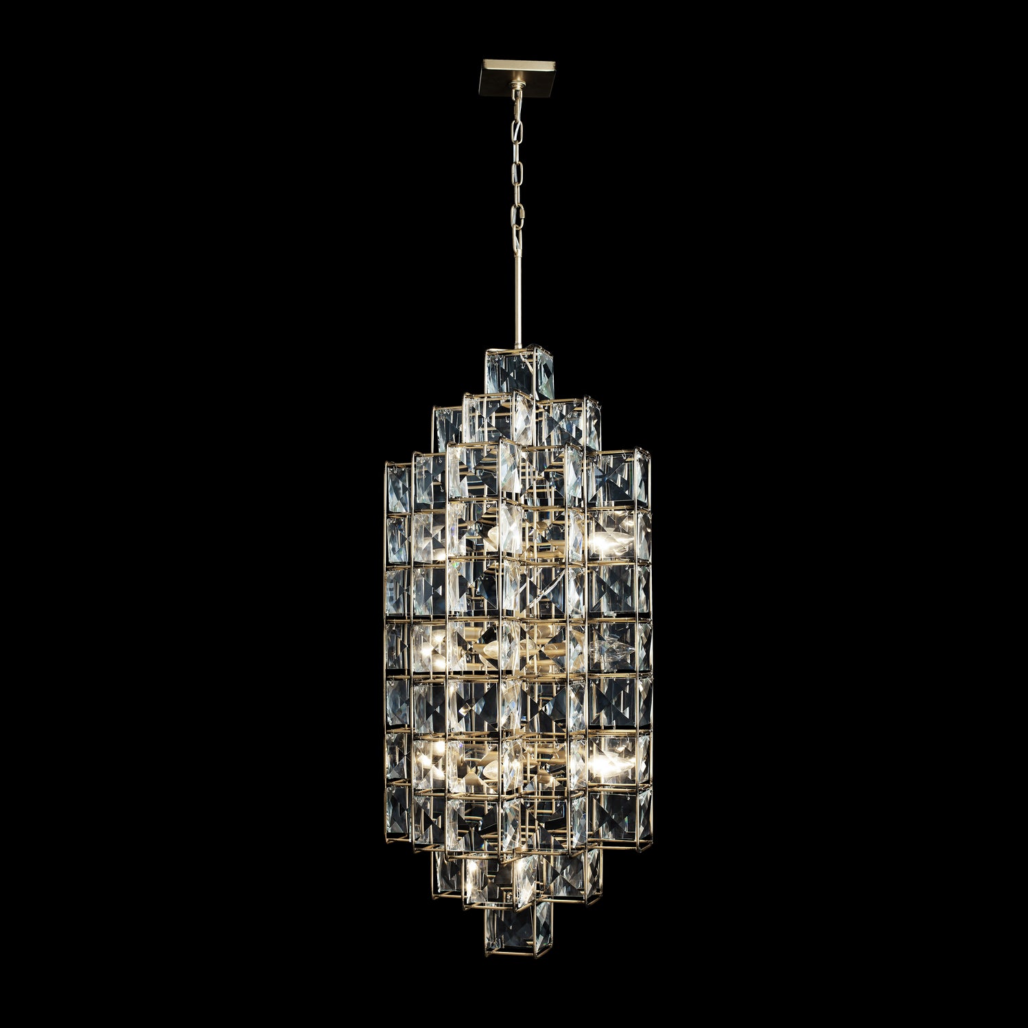 Varaluz - 329F14CG - 14 Light Foyer Pendant - Cubic - Calypso Gold