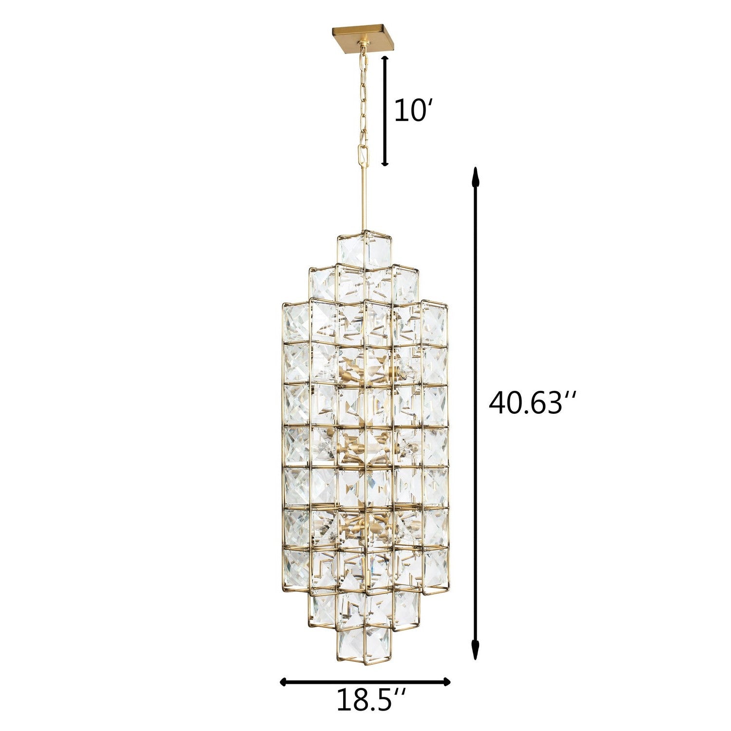 Varaluz - 329F14CG - 14 Light Foyer Pendant - Cubic - Calypso Gold