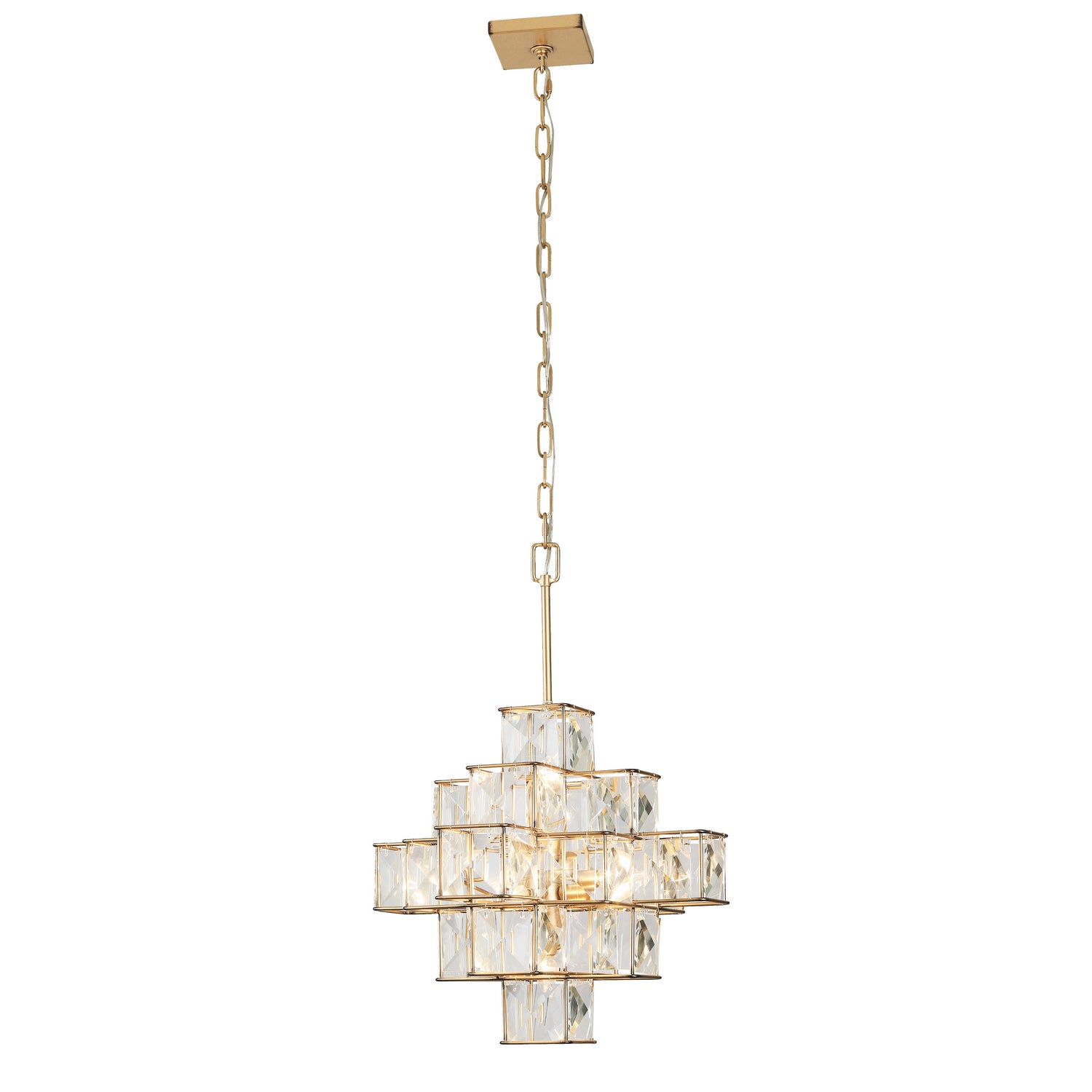 Varaluz - 329P06CG - Six Light Pendant - Cubic - Calypso Gold