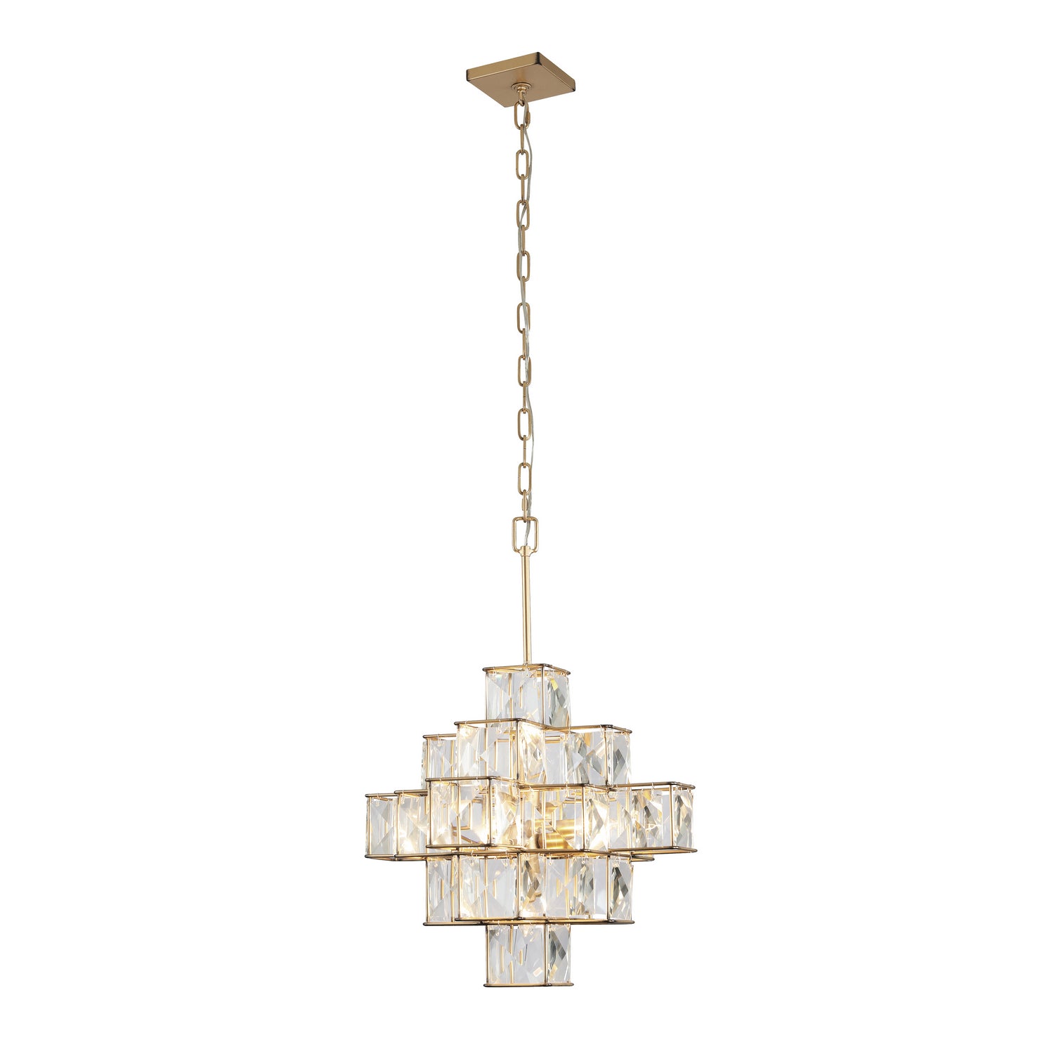 Varaluz - 329P06CG - Six Light Pendant - Cubic - Calypso Gold