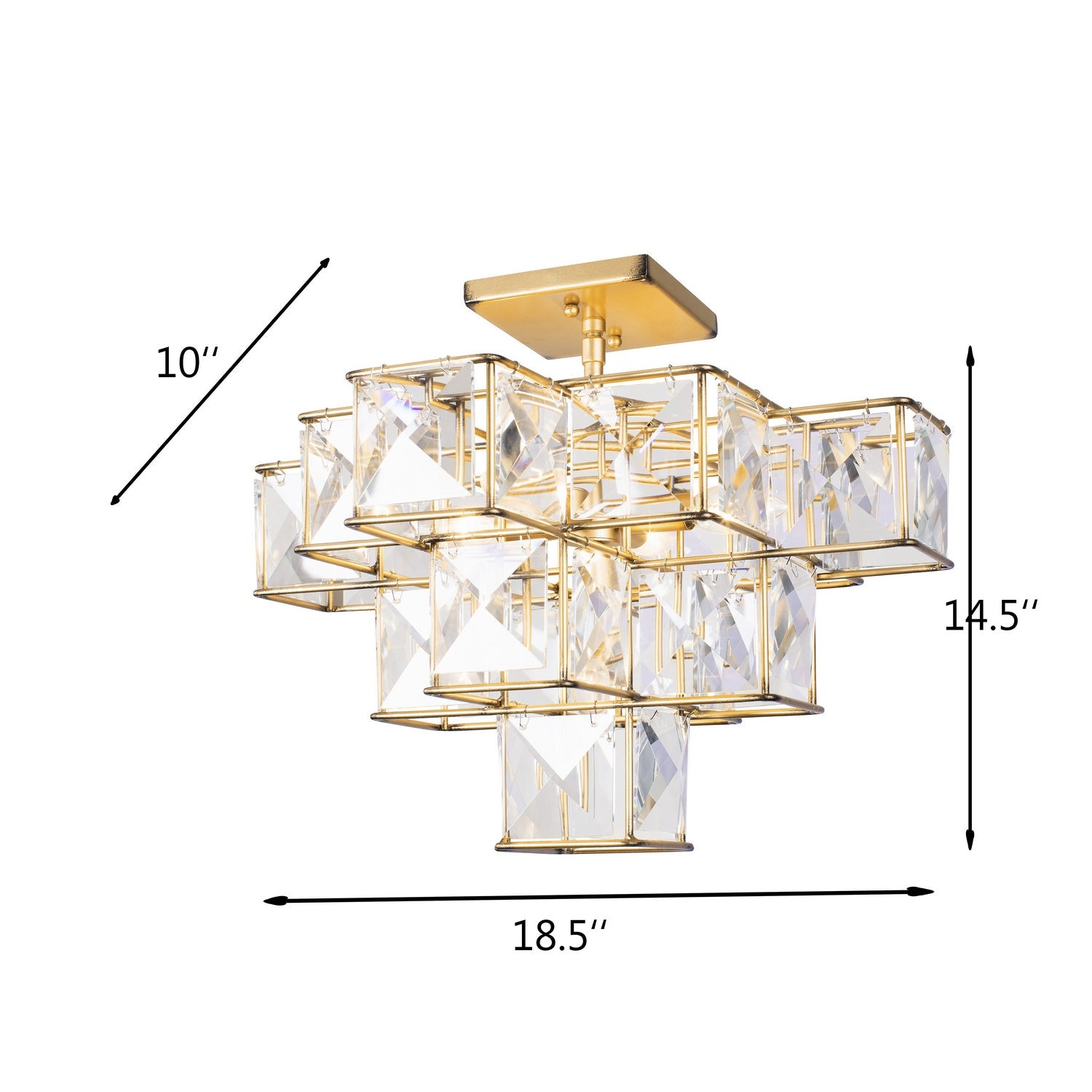 Varaluz - 329S05CG - Five Light Ceiling Fixture - Cubic - Calypso Gold