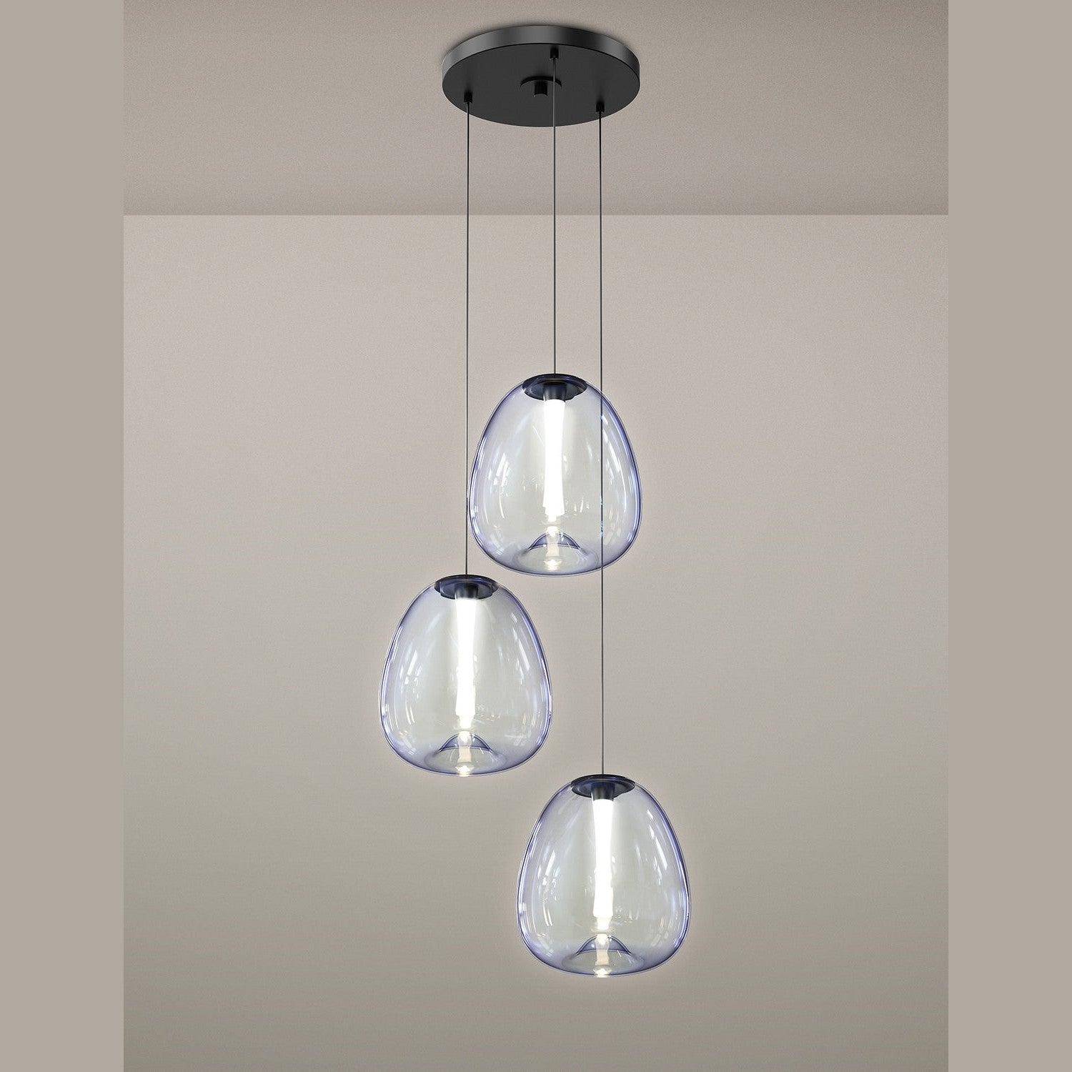 Sonneman - 3074.25 - LED Pendant - Mela - Satin Black