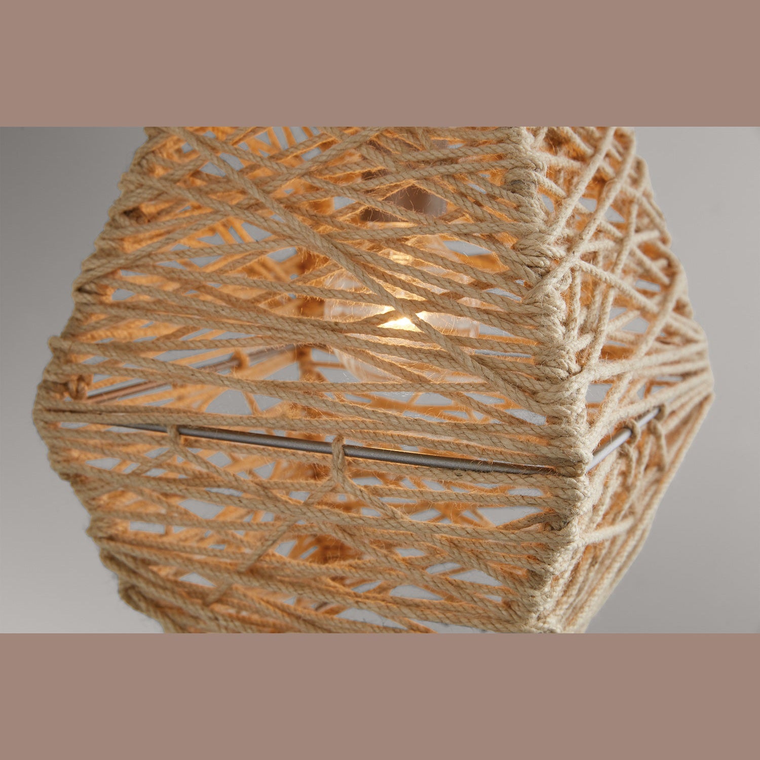 Capital Lighting - 335213NY - One Light Pendant - Finley - Natural Jute and Grey