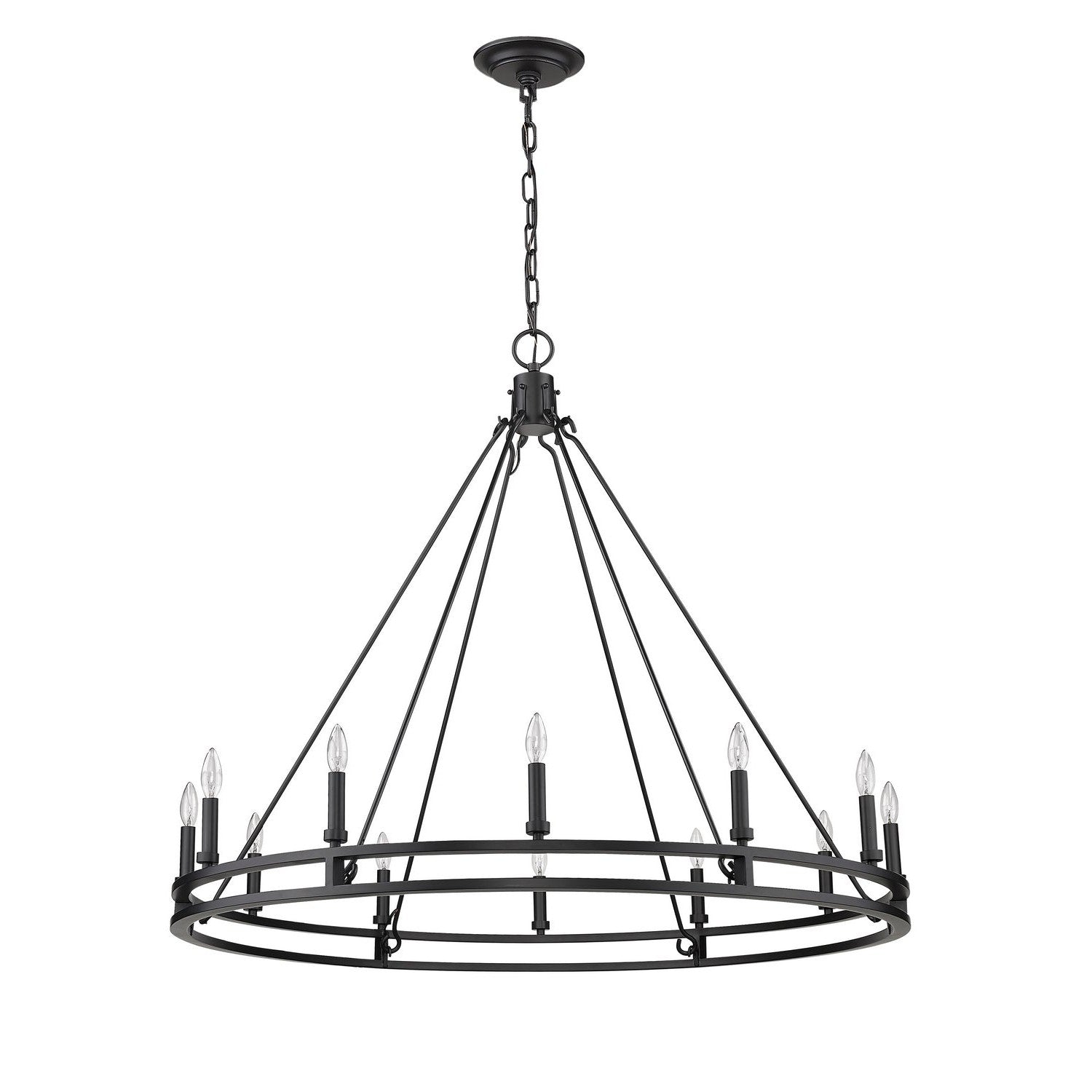 Z-Lite - 4005-12MB - 12 Light Chandelier - Dennison - Matte Black