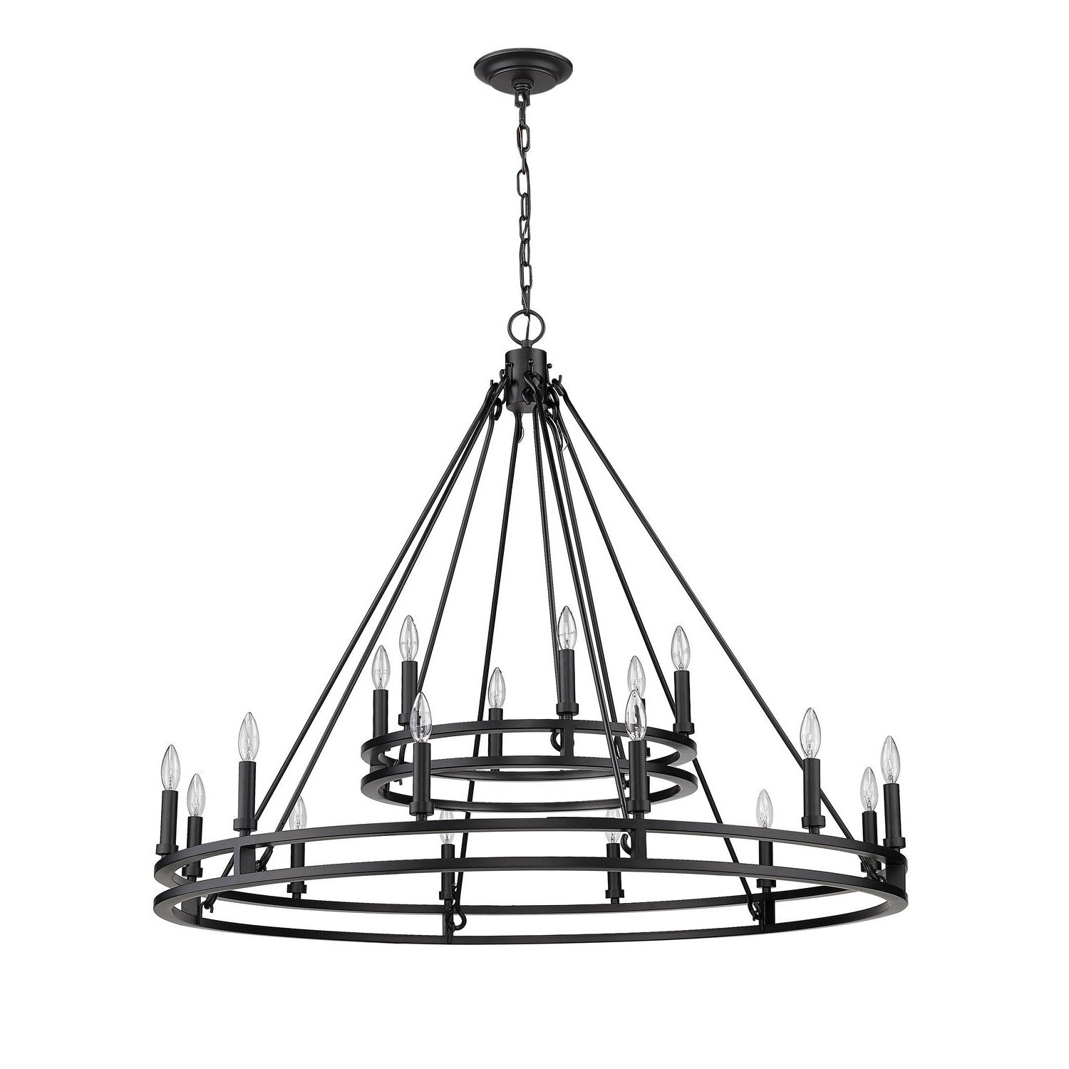 Z-Lite - 4005-18MB - 18 Light Chandelier - Dennison - Matte Black