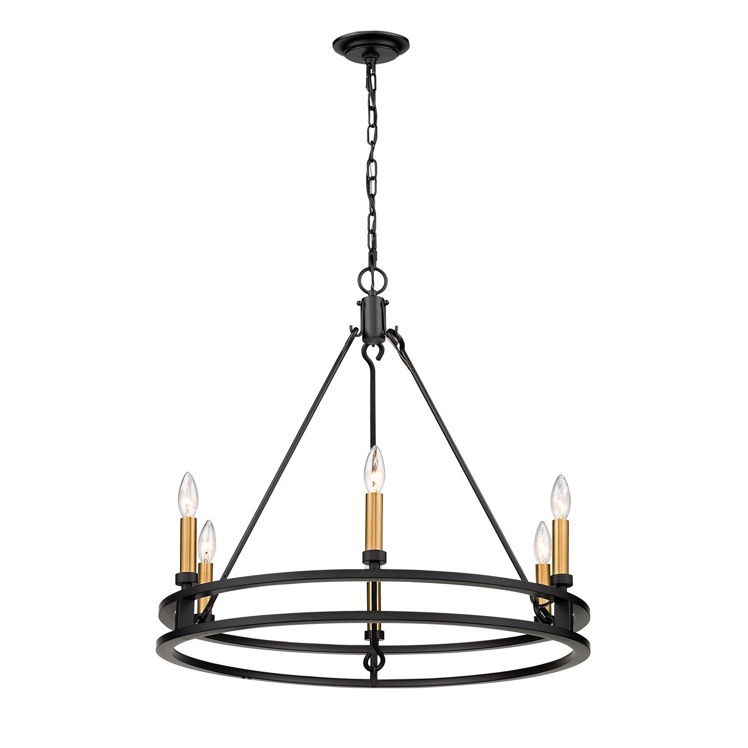 Z-Lite - 4005-6MB - Six Light Chandelier - Dennison - Matte Black