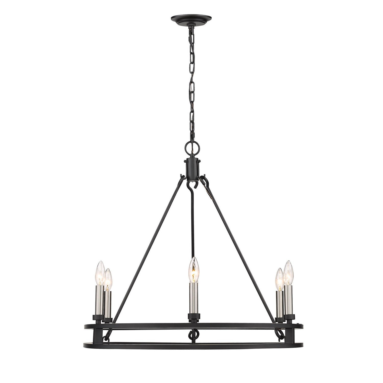 Z-Lite - 4005-6MB - Six Light Chandelier - Dennison - Matte Black