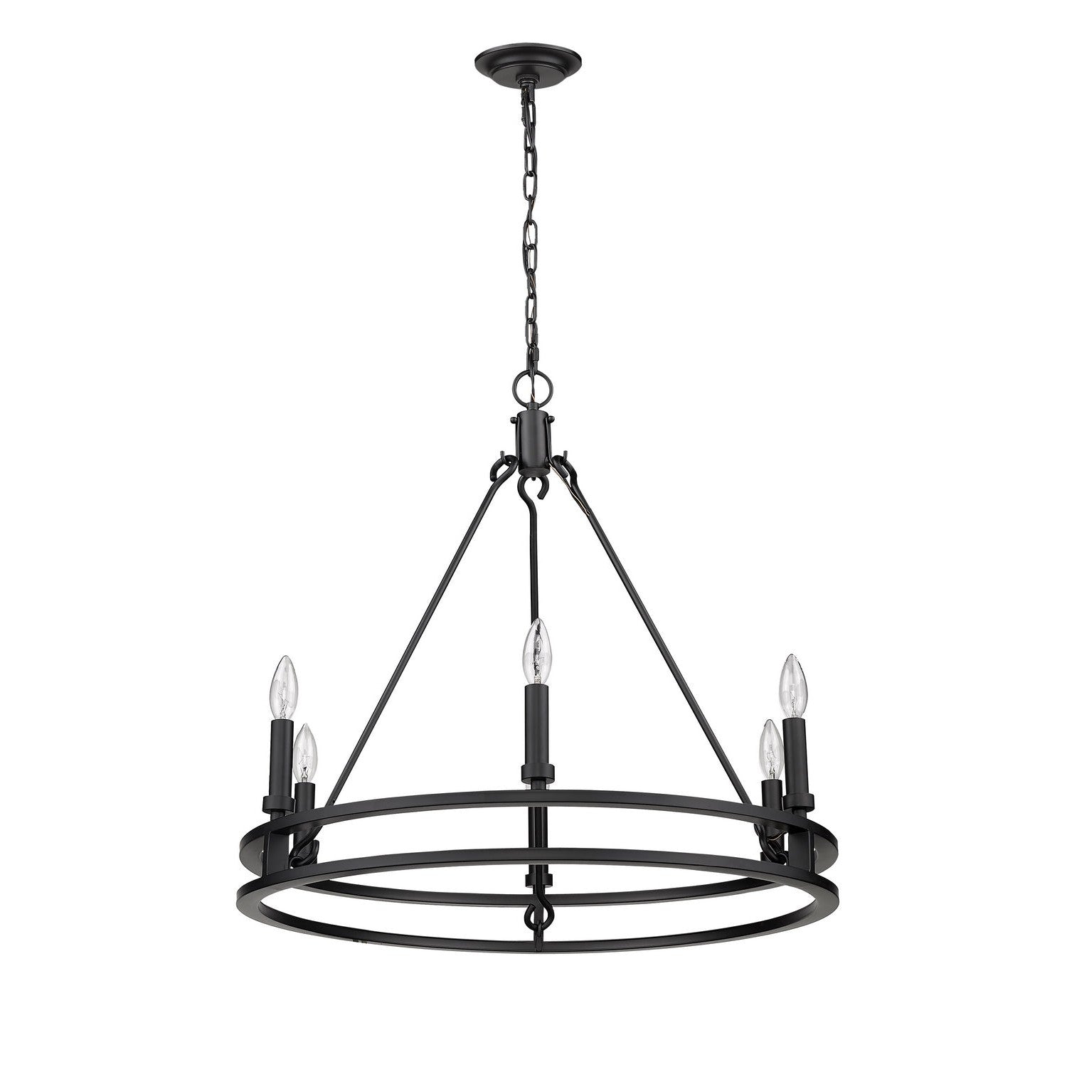 Z-Lite - 4005-6MB - Six Light Chandelier - Dennison - Matte Black