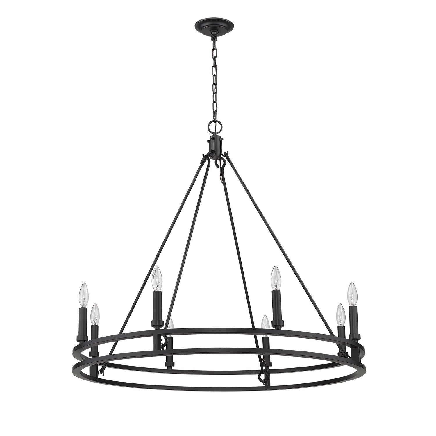 Z-Lite - 4005-8MB - Eight Light Chandelier - Dennison - Matte Black