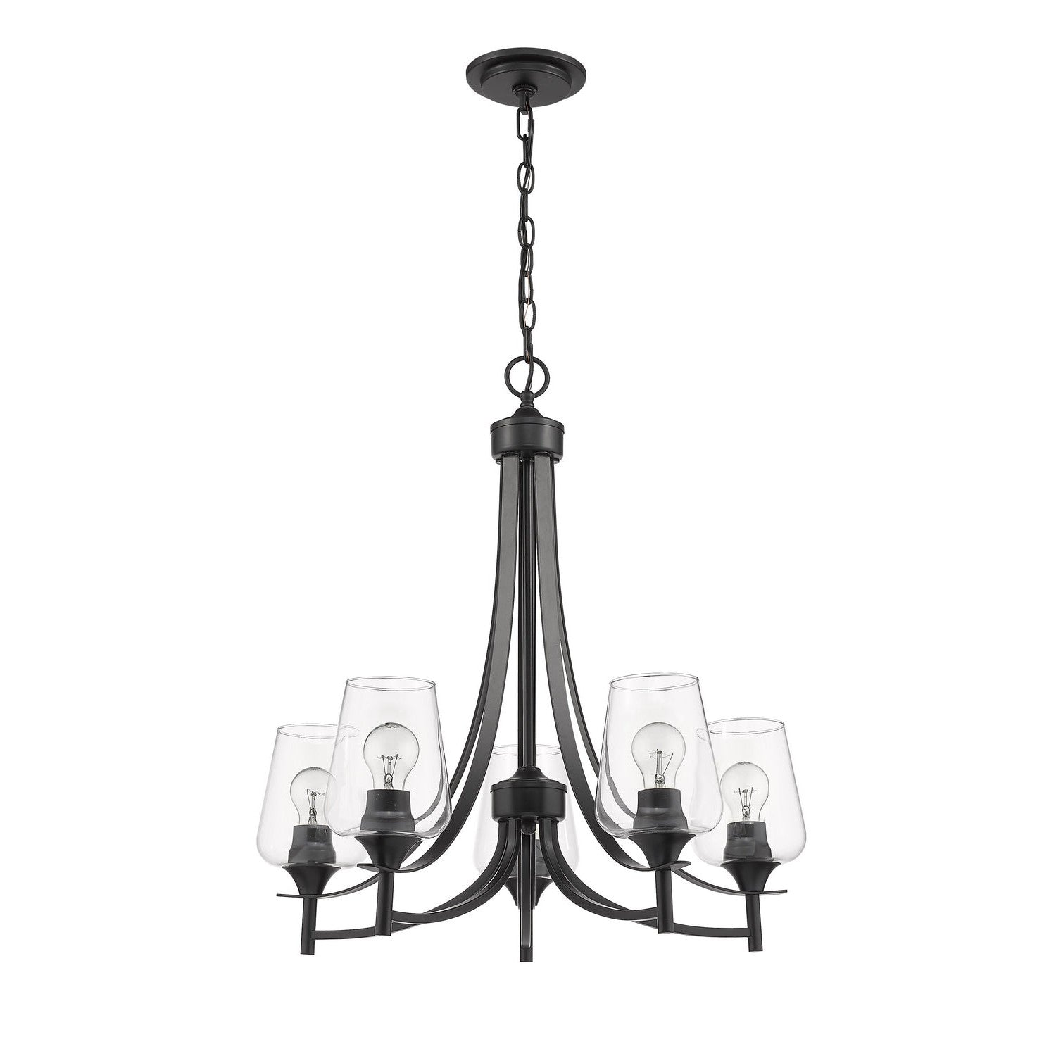 Z-Lite - 473-5MB - Five Light Chandelier - Joliet - Matte Black