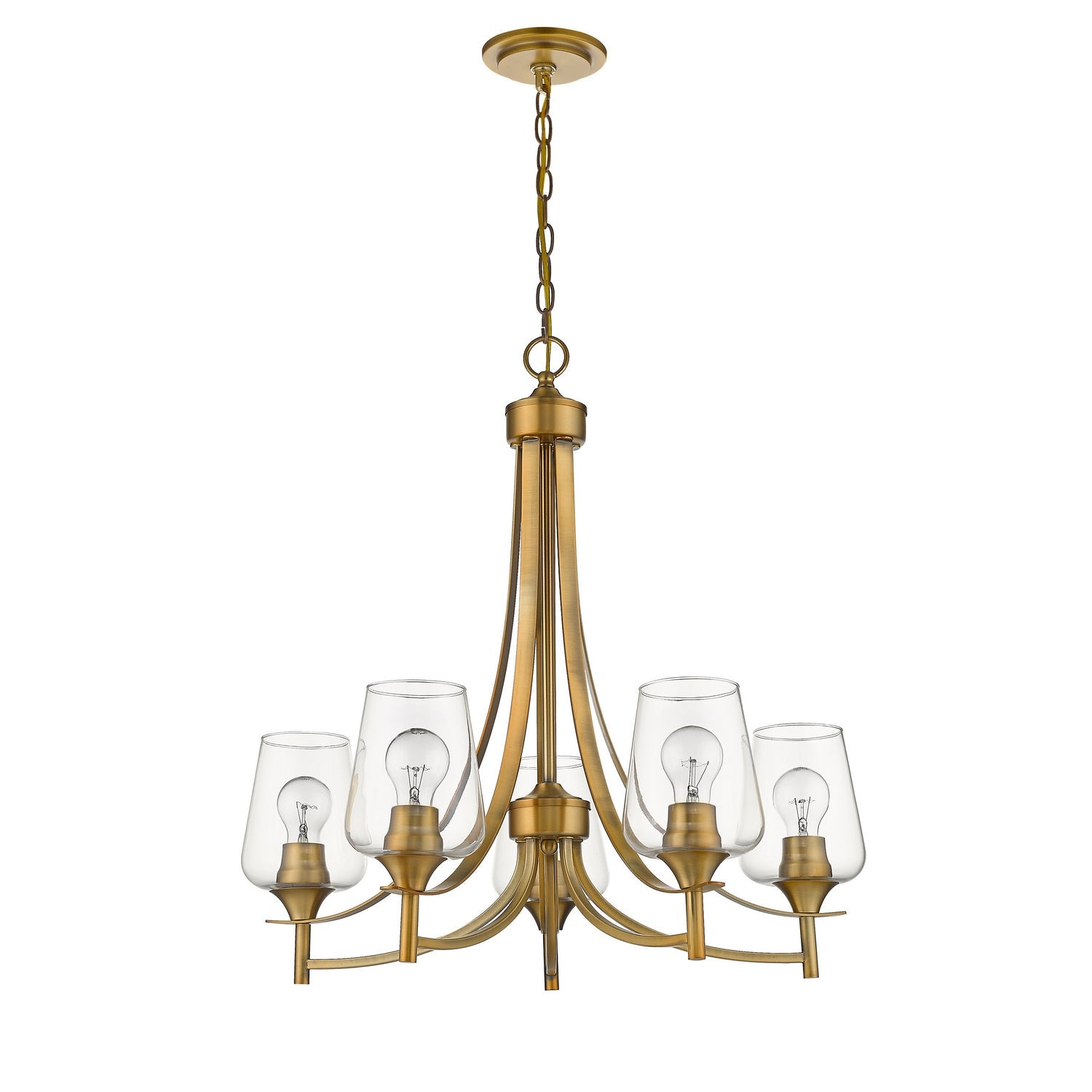 Z-Lite - 473-5OBR - Five Light Chandelier - Joliet - Olde Brass