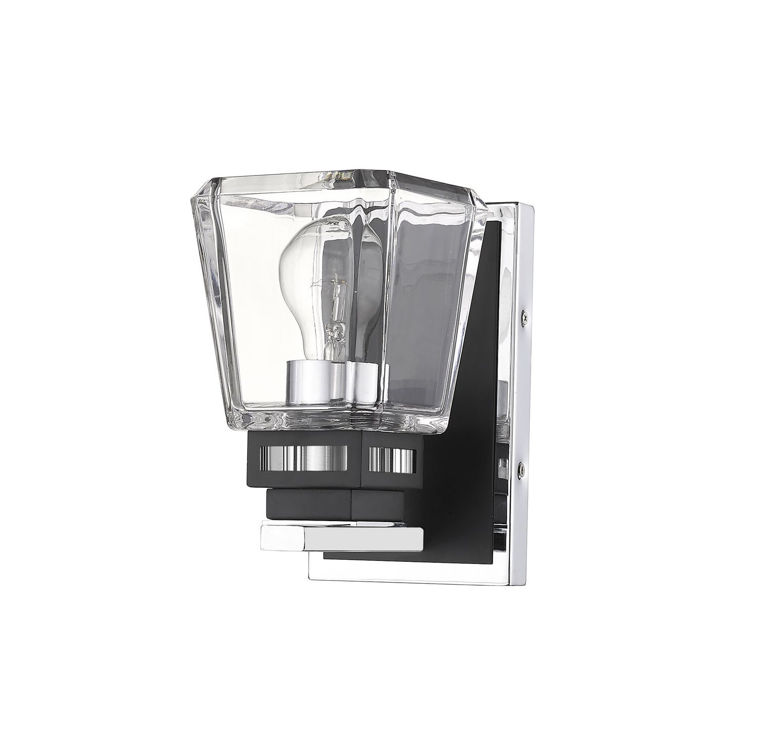 Z-Lite - 474-1S-CH-MB - One Light Wall Sconce - Jackson - Chrome + Matte Black