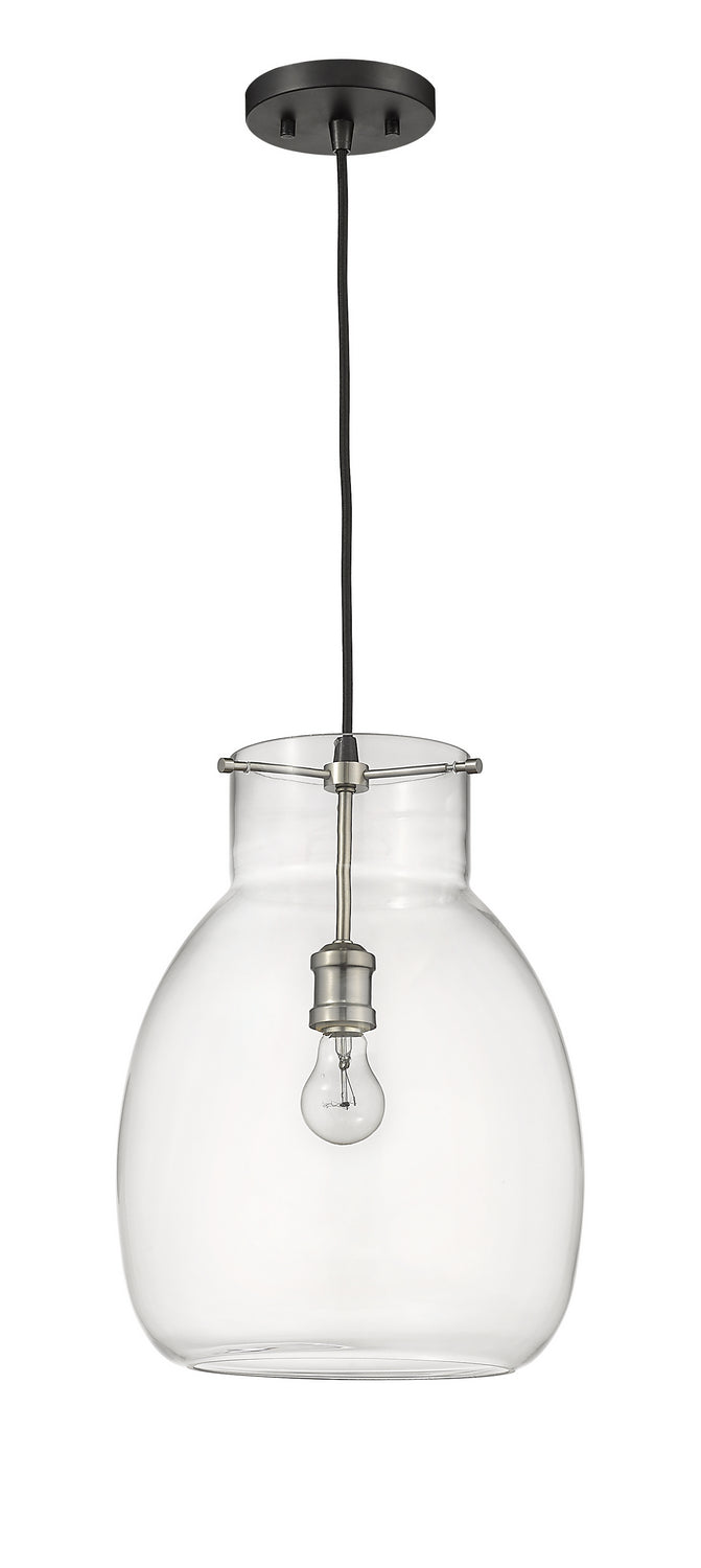 Z-Lite - 476P-MB-BN - One Light Pendant - Bella - Matte Black + Brushed Nickel